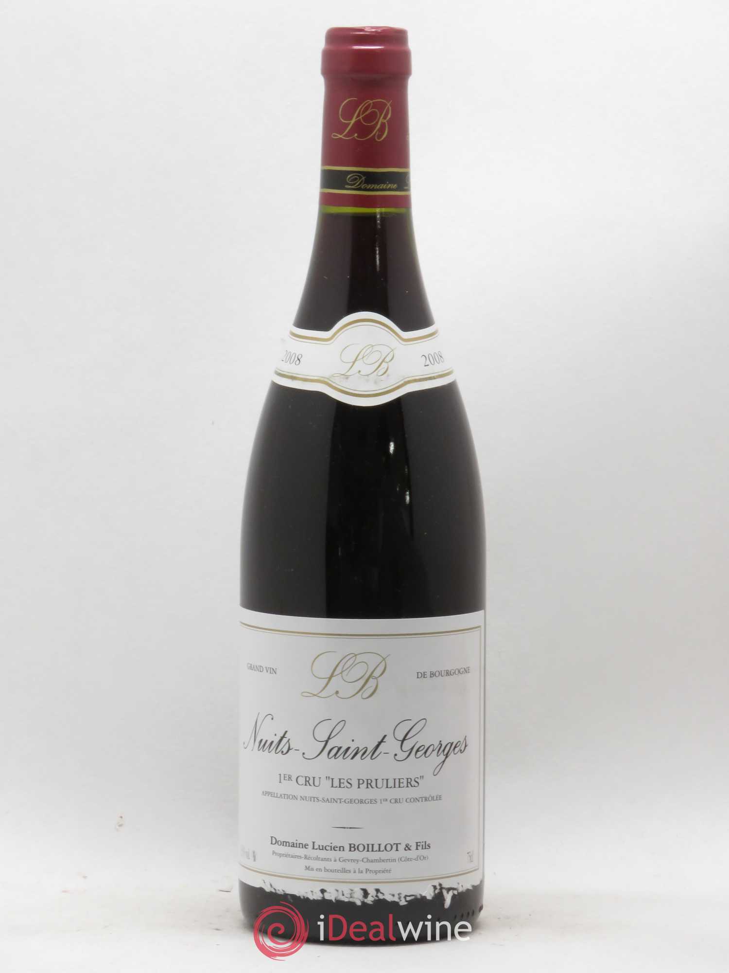 Nuits-Saint-Georges 1er Cru Les Pruliers Lucien Boillot 2008 - Posten von 1 Flasche - 0
