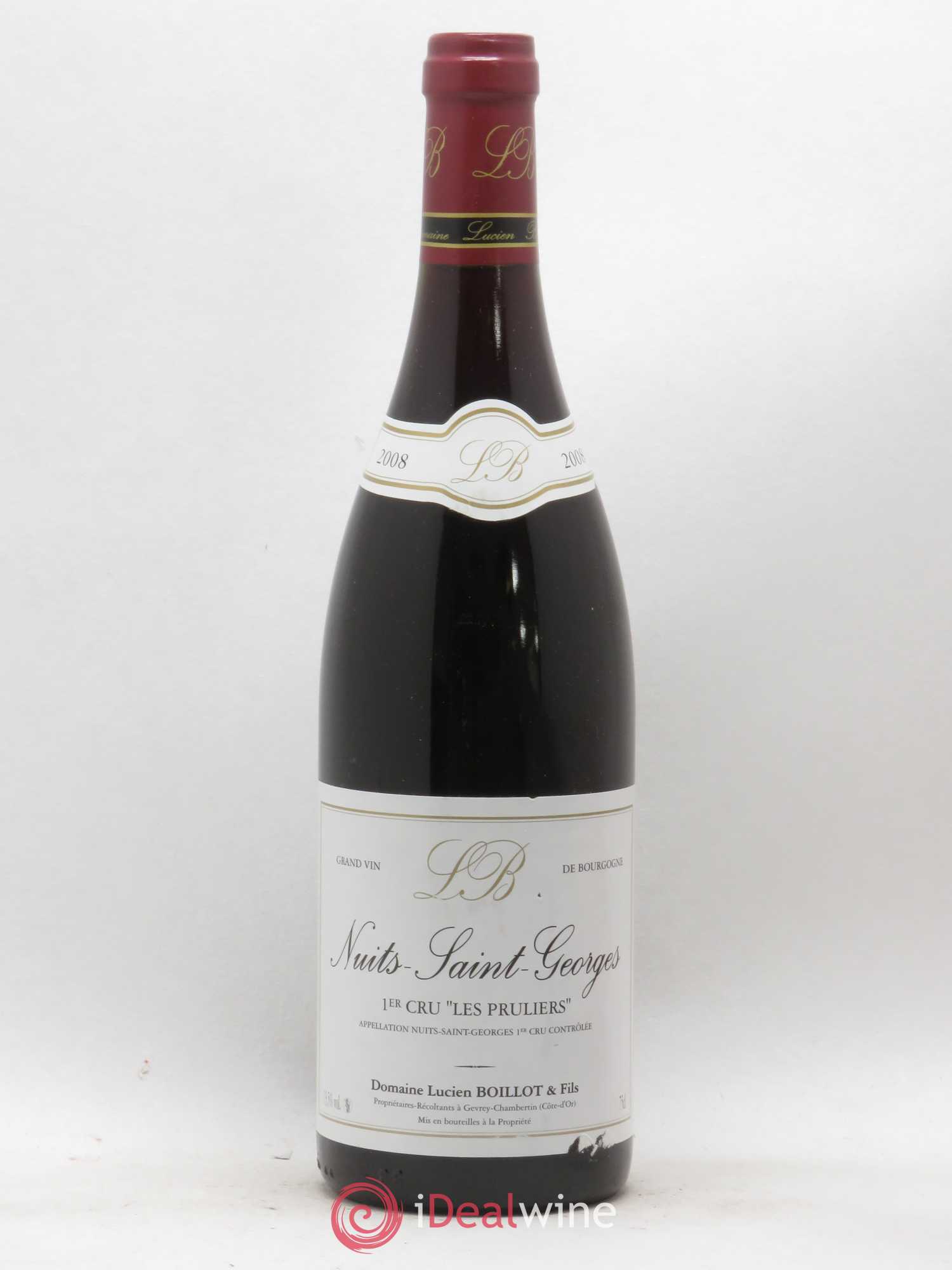 Nuits-Saint-Georges 1er Cru Les Pruliers Lucien Boillot 2008 - Posten von 1 Flasche - 0