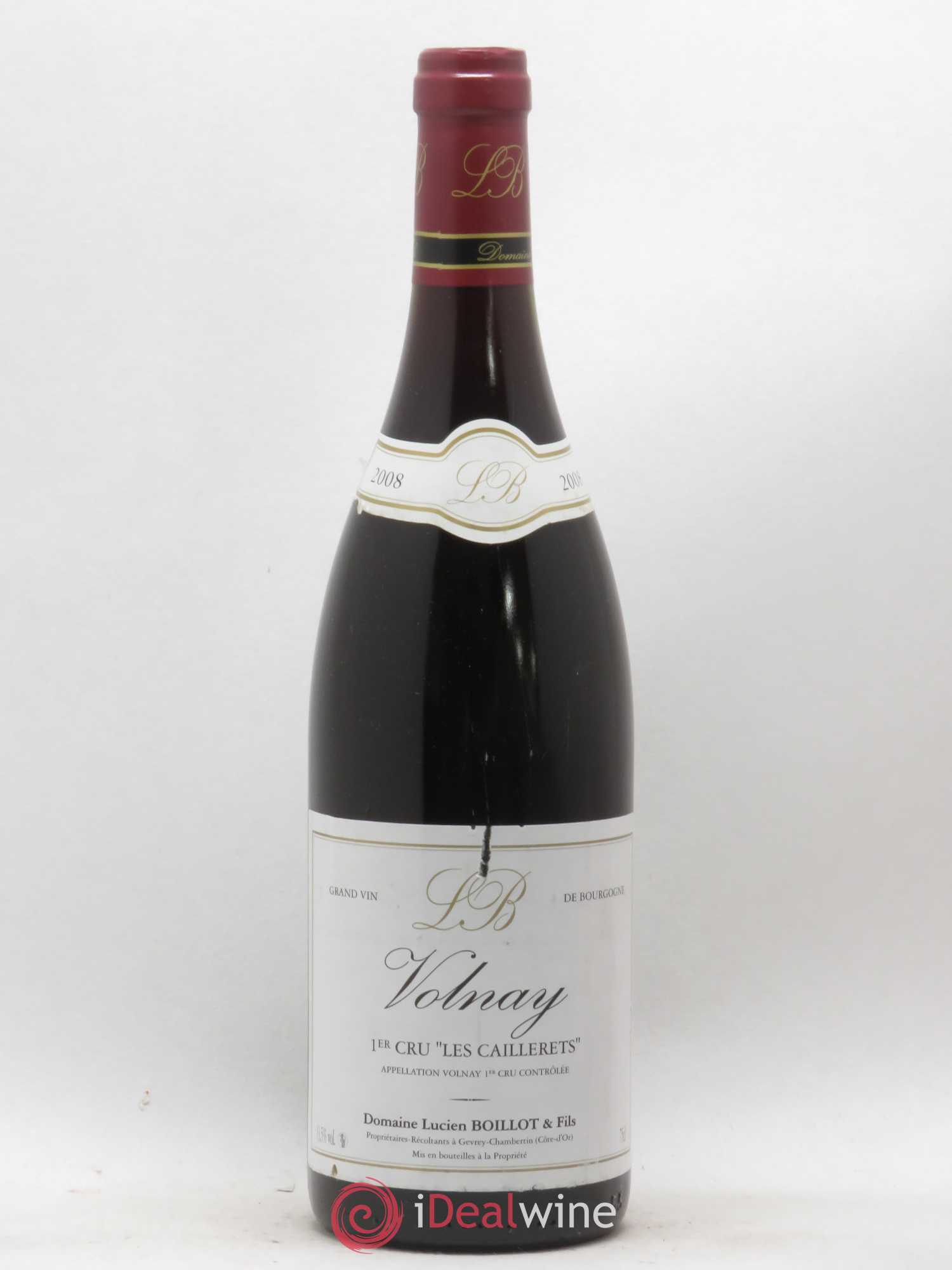 Volnay 1er Cru Les Caillerets Lucien Boillot & Fils (Domaine) 2008 - Posten von 1 Flasche - 0