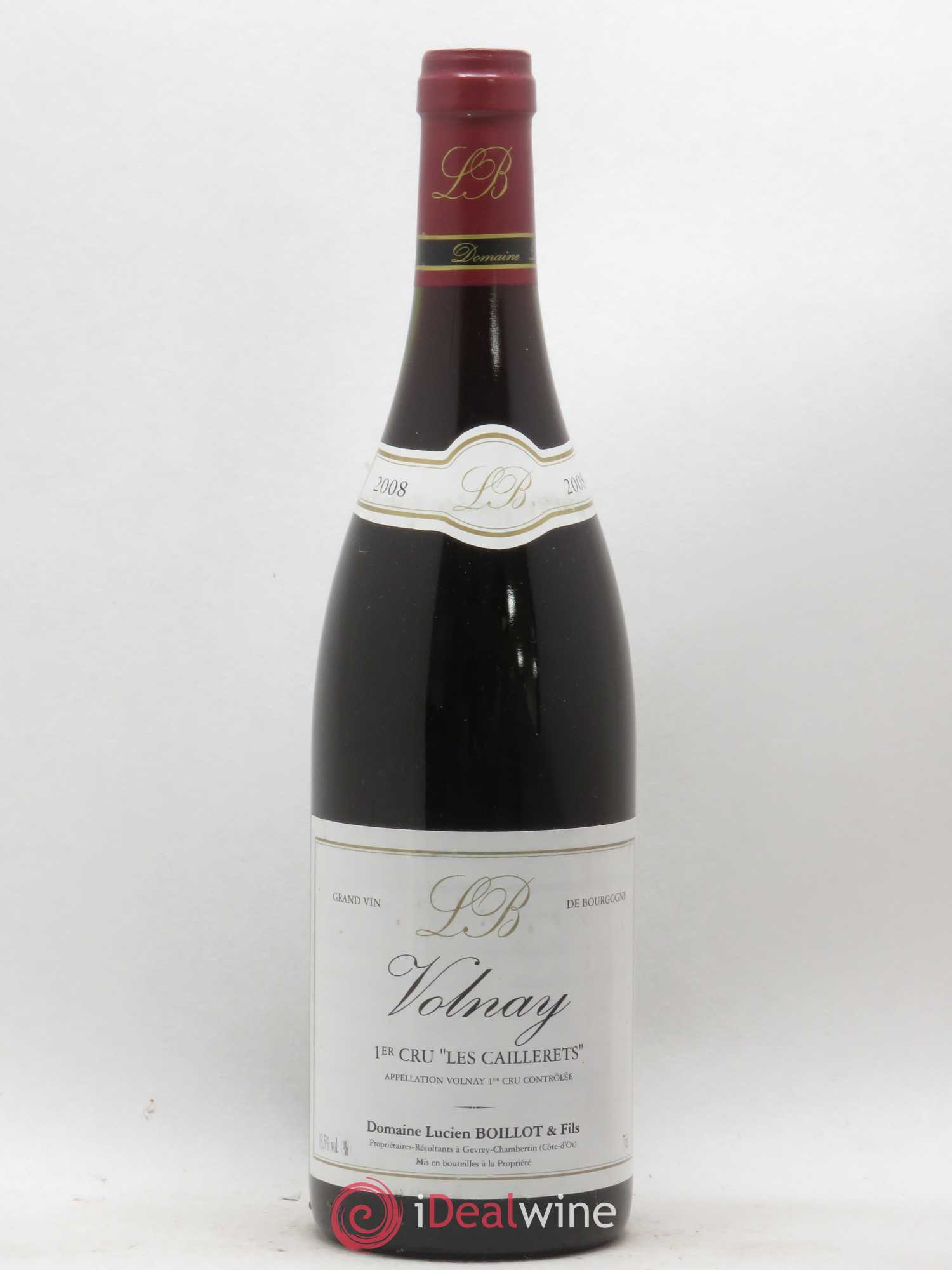 Volnay 1er Cru Les Caillerets Lucien Boillot & Fils (Domaine) 2008 - Lot de 1 bouteille - 0