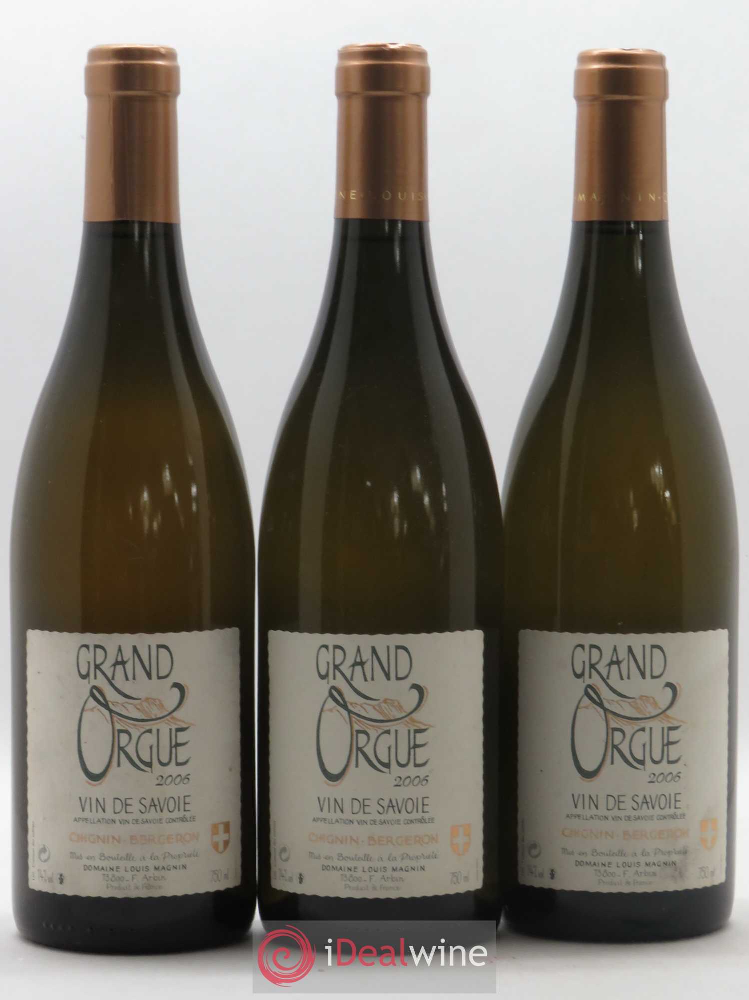 Vin de Savoie Chignin-Bergeron Grand Orgue Louis Magnin 2006 - Lot de 3 bouteilles - 0