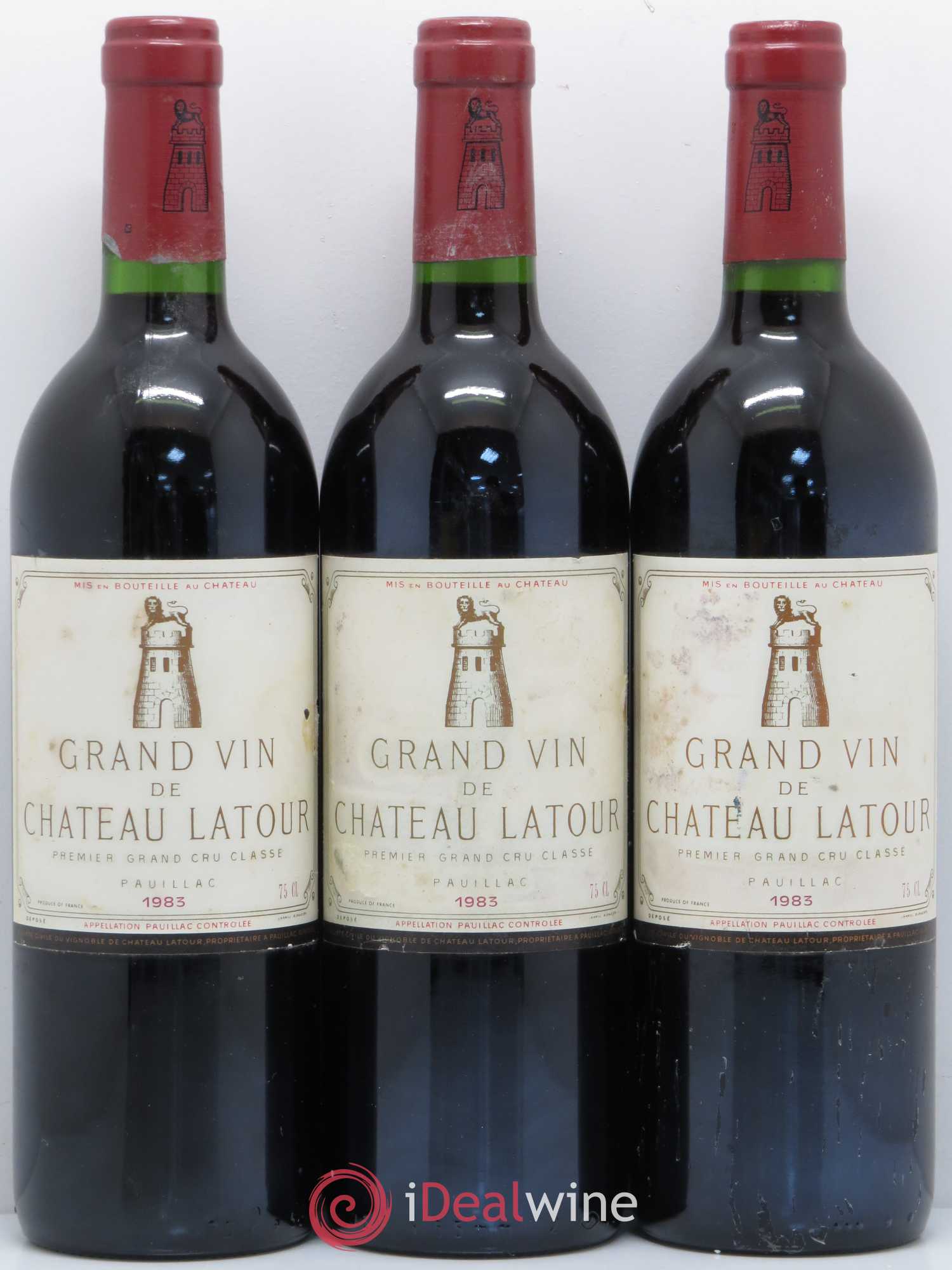Château Latour 1er Grand Cru Classé 1983 - Lot de 3 bouteilles - 0