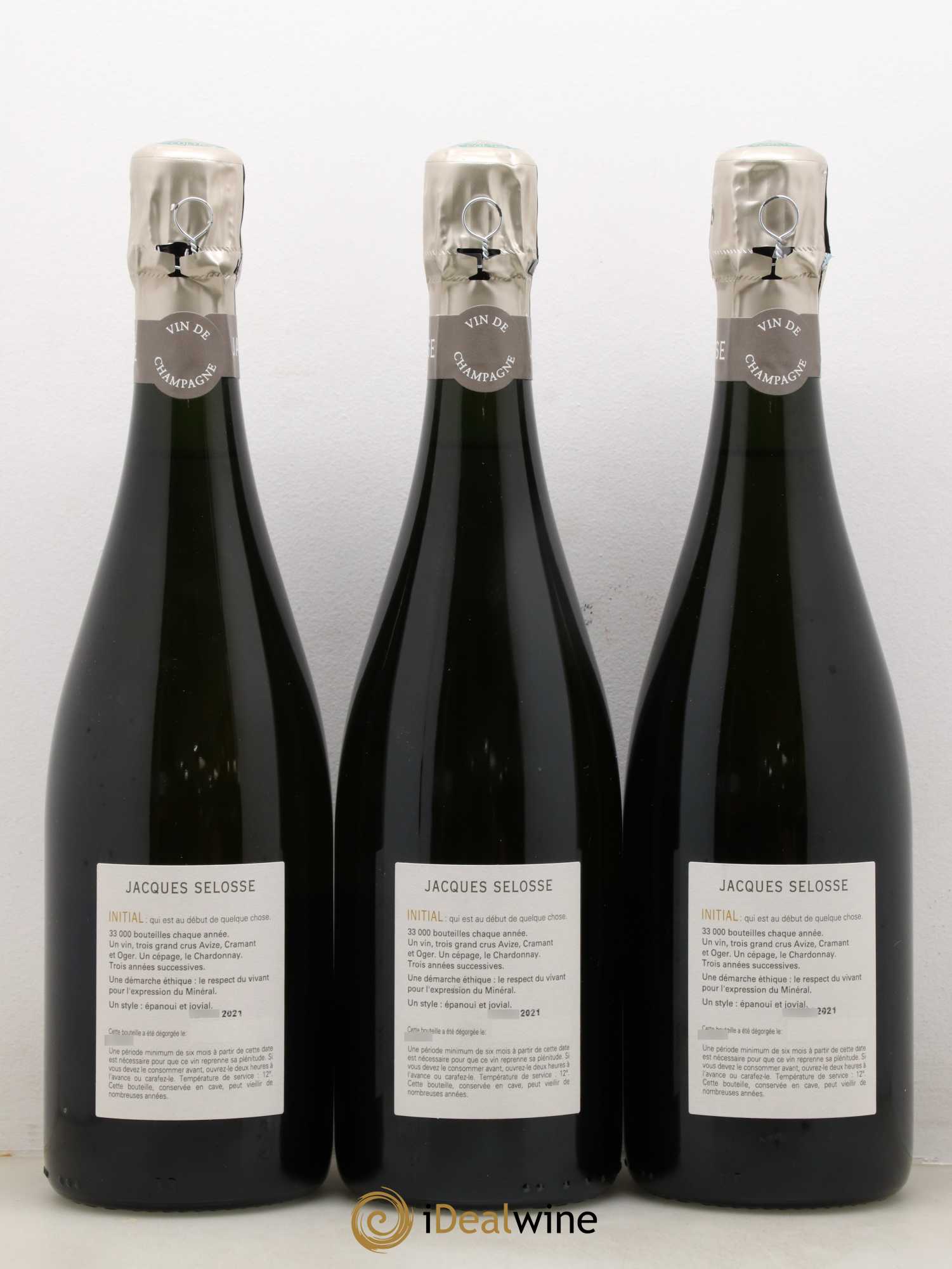 Initial Brut Jacques Selosse - Lot de 3 bouteilles - 1