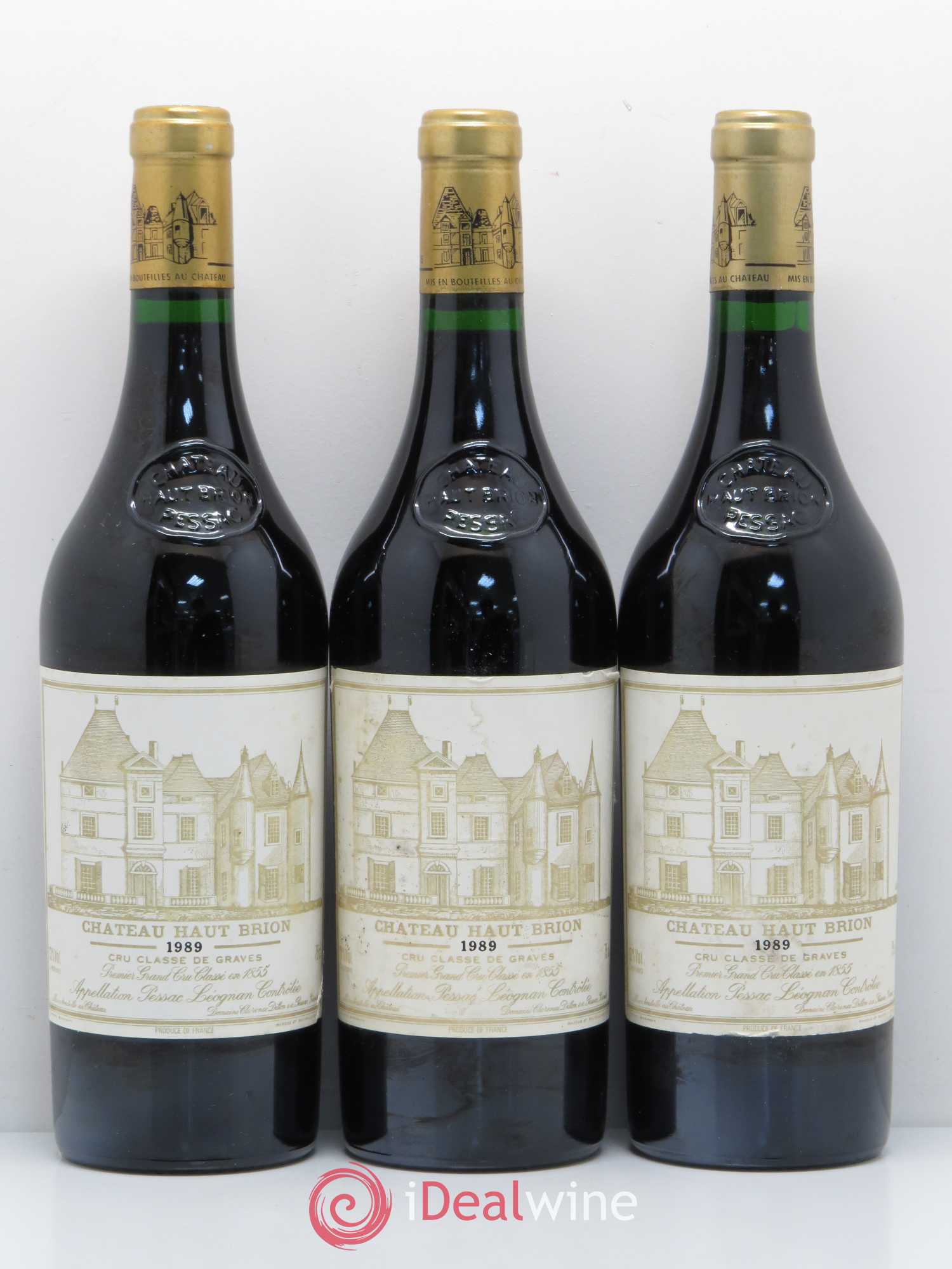 Château Haut Brion 1er Grand Cru Classé 1989 - Lot de 3 bouteilles - 0