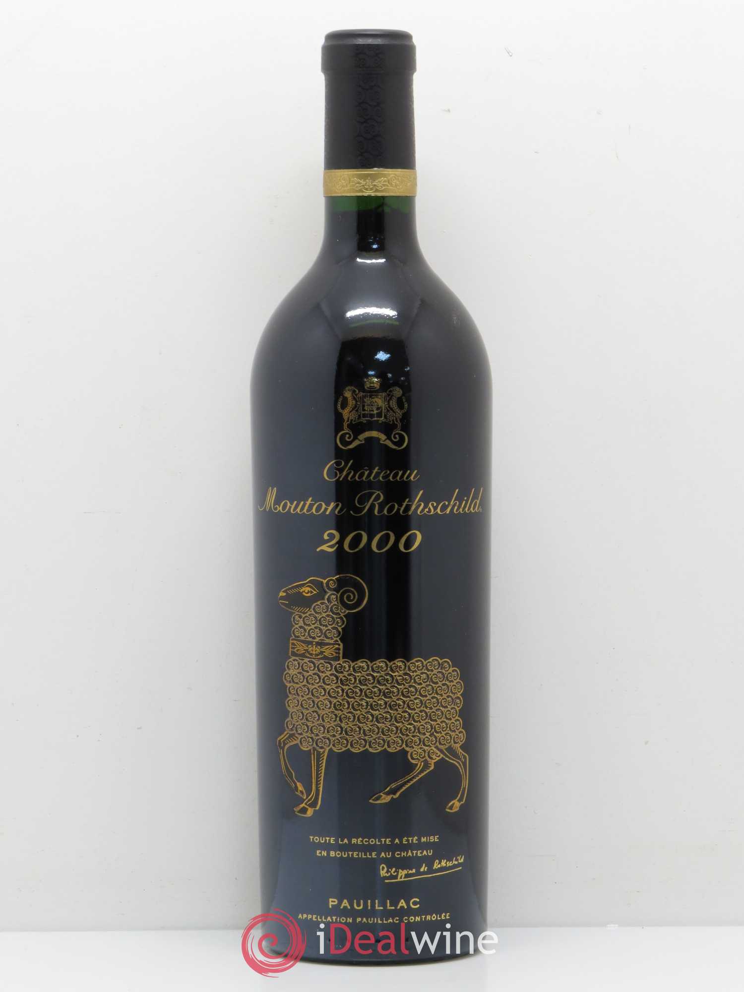 Château Mouton Rothschild 1er Grand Cru Classé 2000 - Lot de 1 bouteille - 0