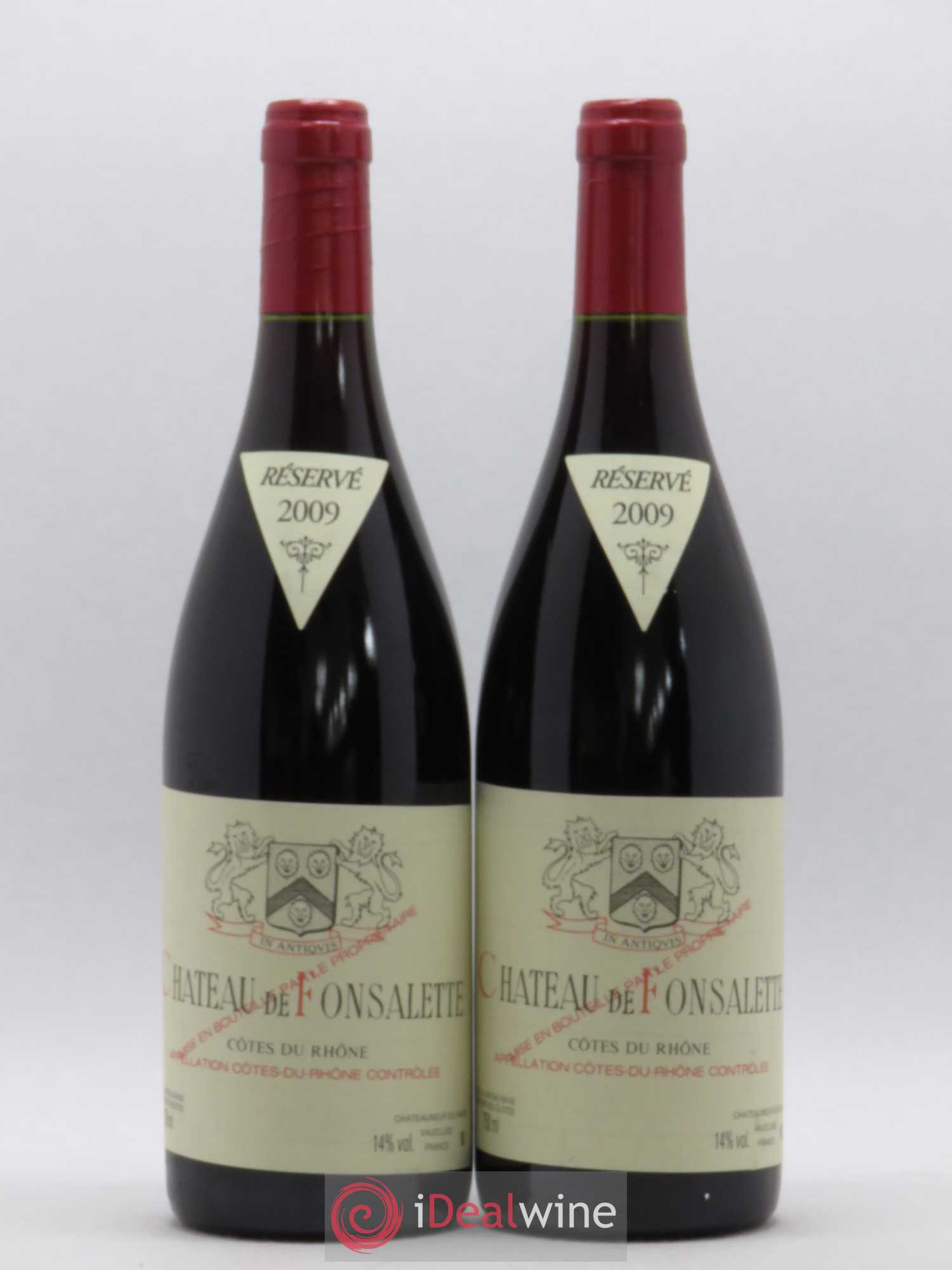 Côtes-du-Rhône Château de Fonsalette Emmanuel Reynaud 2009 - Lot de 2 bouteilles - 0