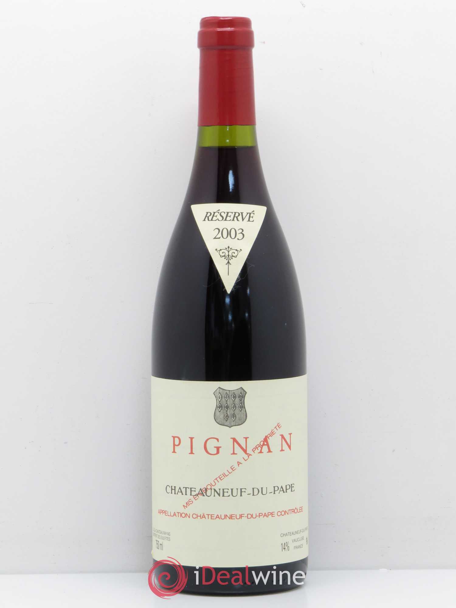Châteauneuf-du-Pape Pignan Emmanuel Reynaud 2003 - Lot de 1 bouteille - 0