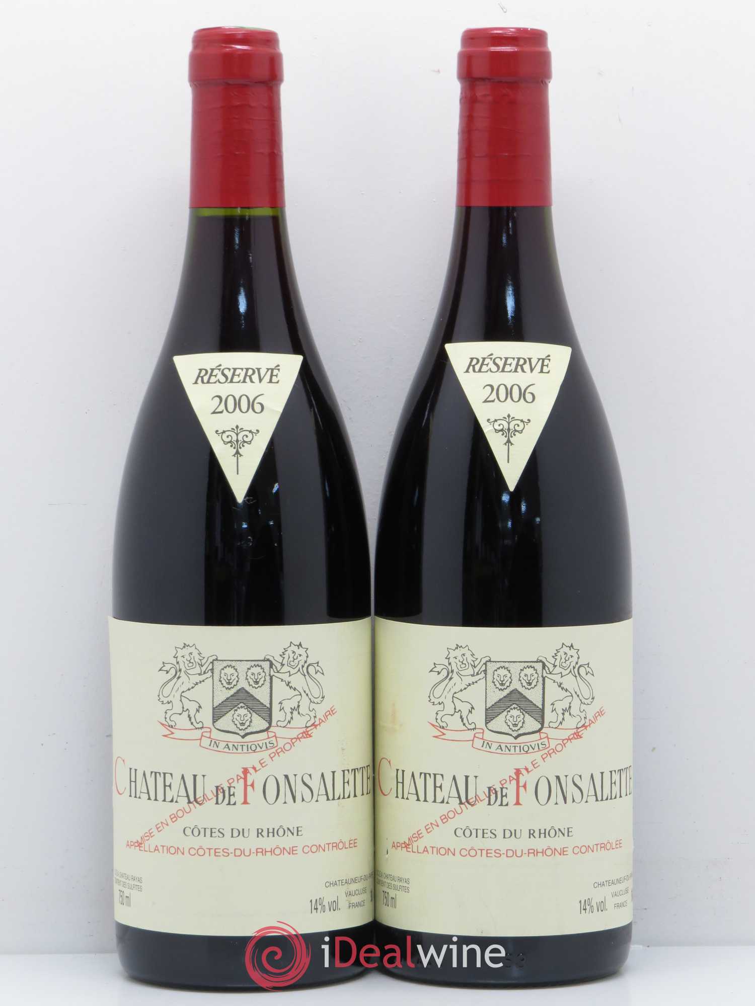 Côtes-du-Rhône Château de Fonsalette Emmanuel Reynaud 2006 - Lot de 2 bouteilles - 0