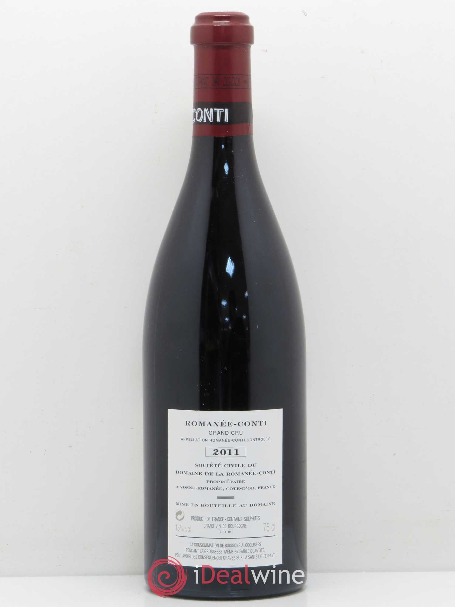 Romanée-Conti Grand Cru Domaine de la Romanée-Conti 2011 - Lot de 1 bouteille - 1