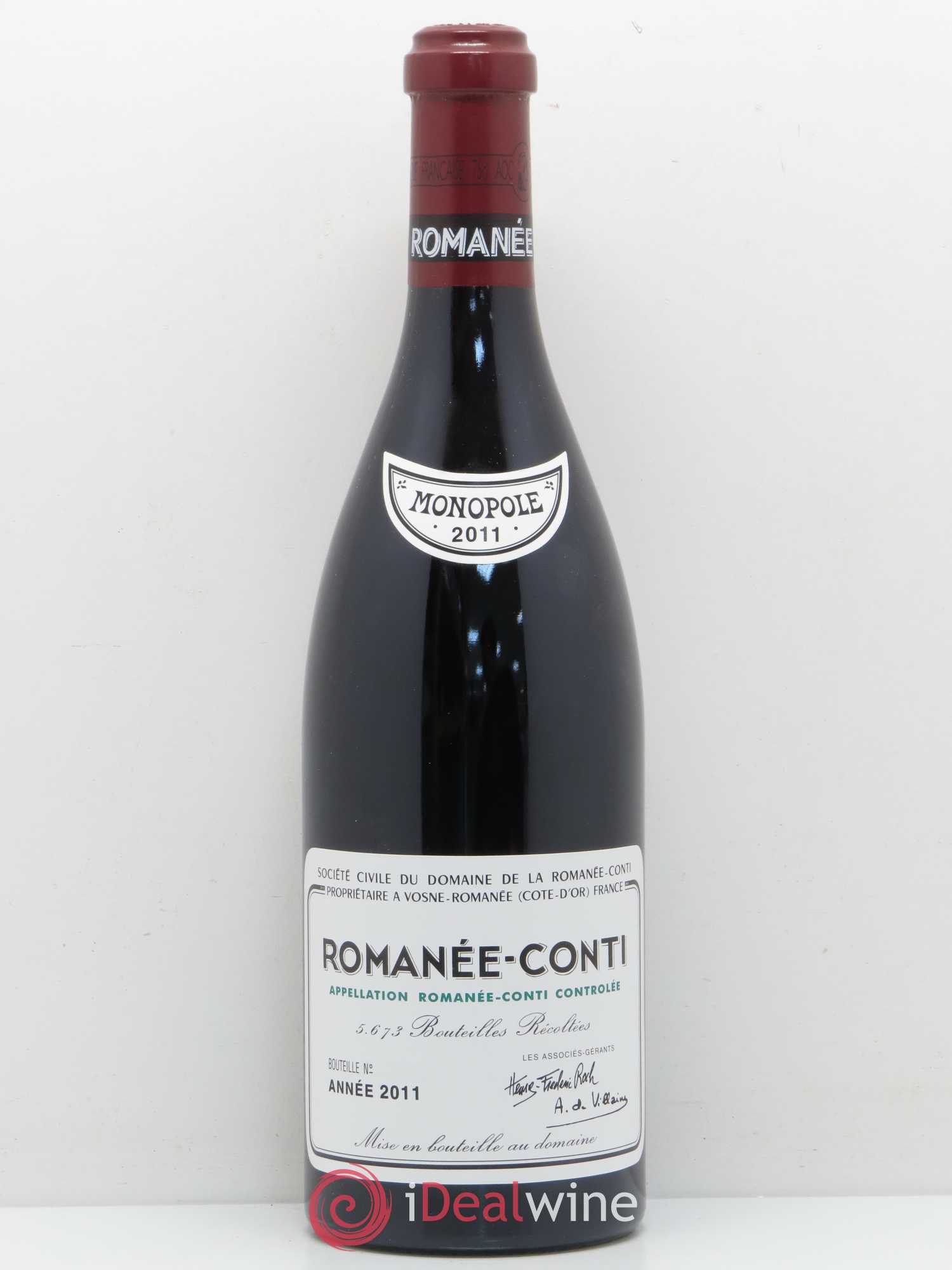 Romanée-Conti Grand Cru Domaine de la Romanée-Conti 2011 - Lot de 1 bouteille - 0