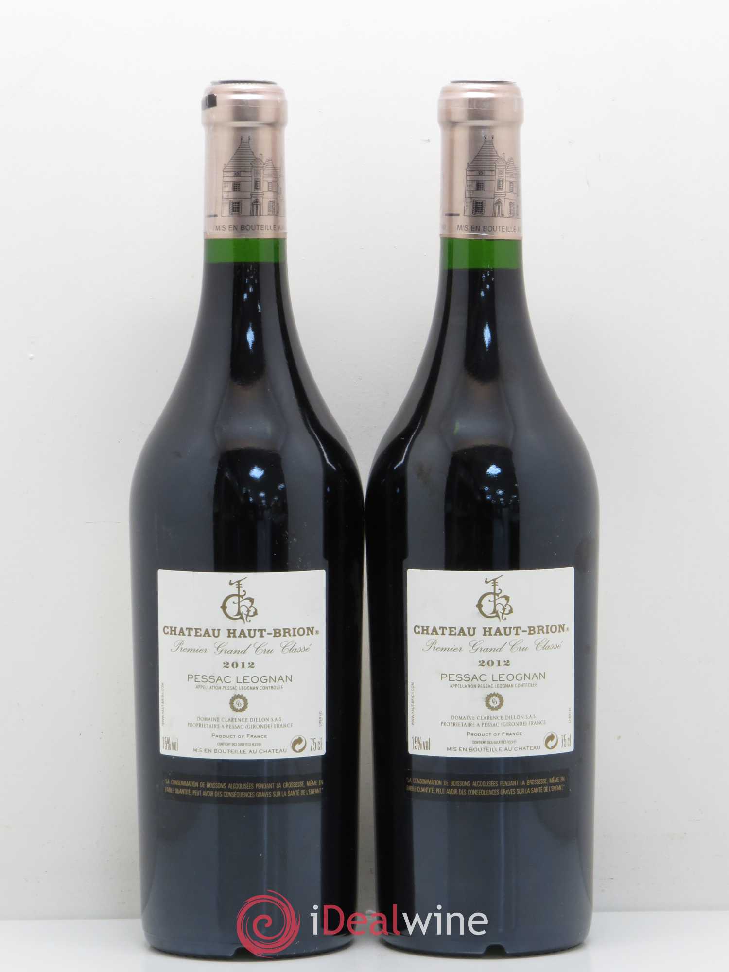 Château Haut Brion 1er Grand Cru Classé 2012 - Lot de 2 bouteilles - 1