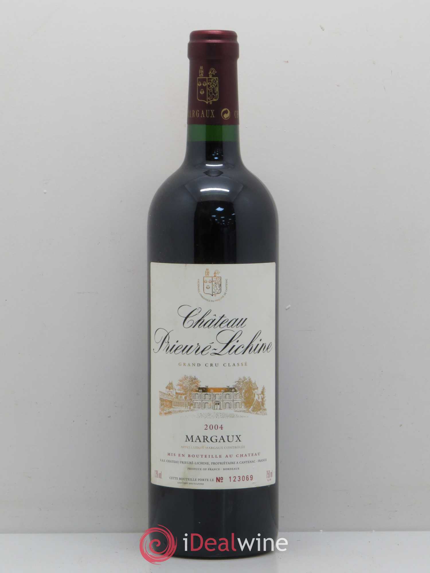 Château Prieuré Lichine 4ème Grand Cru Classé 2004 - Lot de 1 bouteille - 0