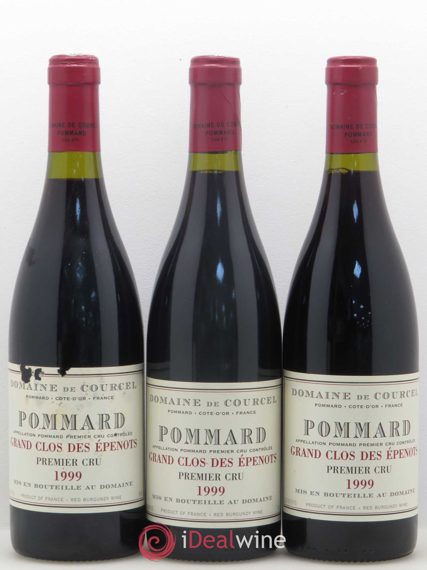 Pommard 1er Cru Grand Clos des Epenots domaine de Courcel 1999 - Posten von 3 Flaschen - 0