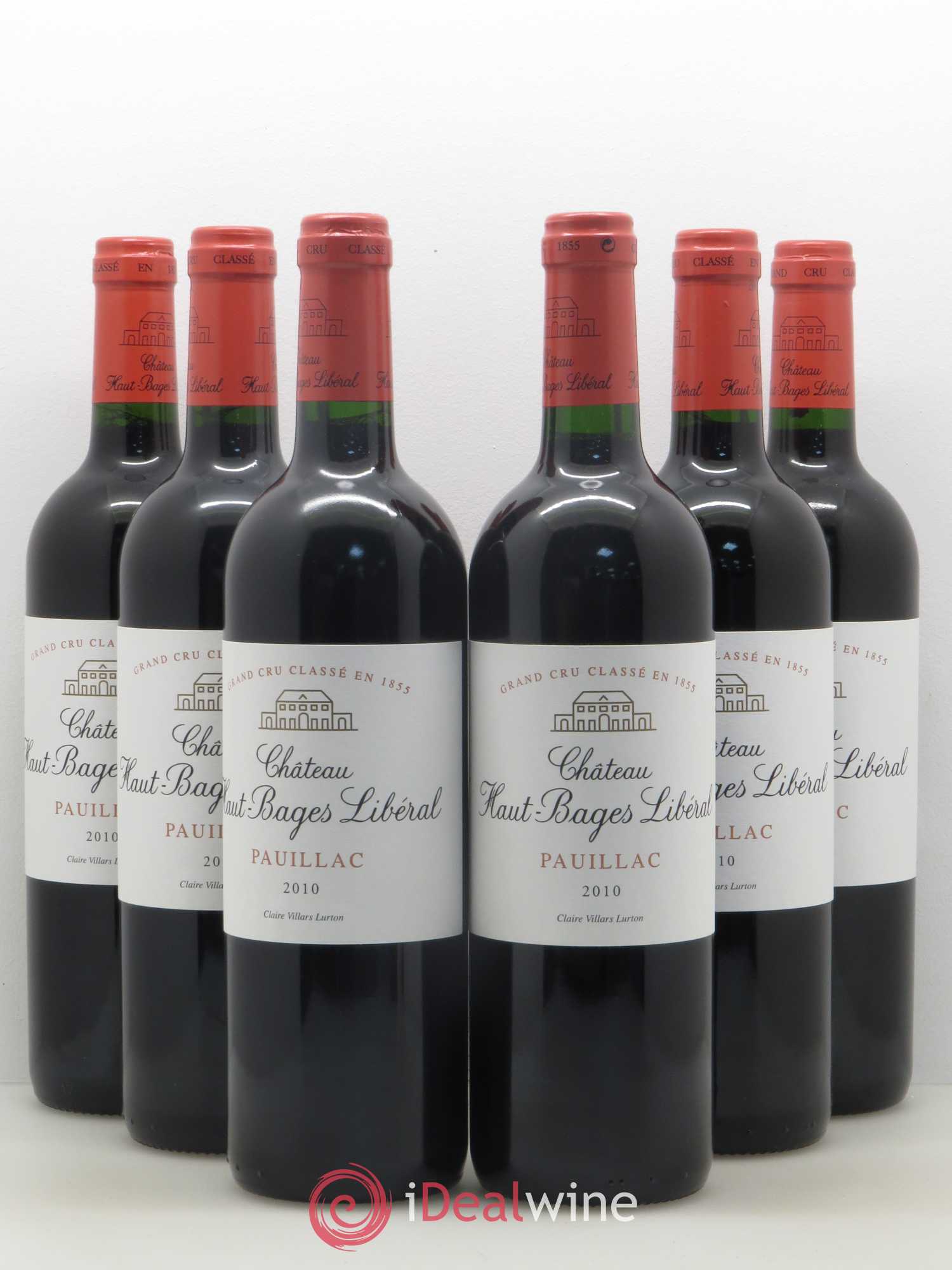 Château Haut Bages Libéral 5ème Grand Cru Classé 2010 - Lot de 6 bouteilles - 0