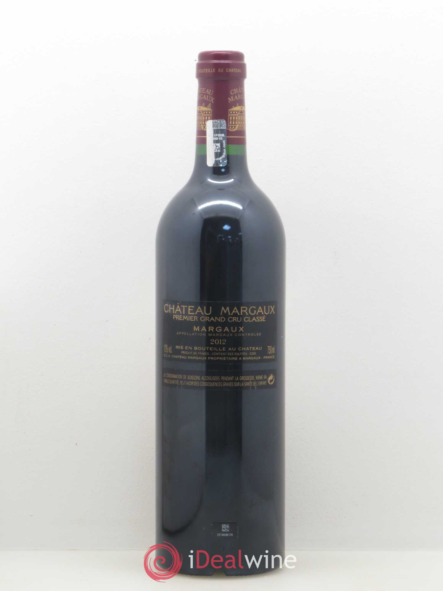 Château Margaux 1er Grand Cru Classé 2012 - Lot de 1 bouteille - 1