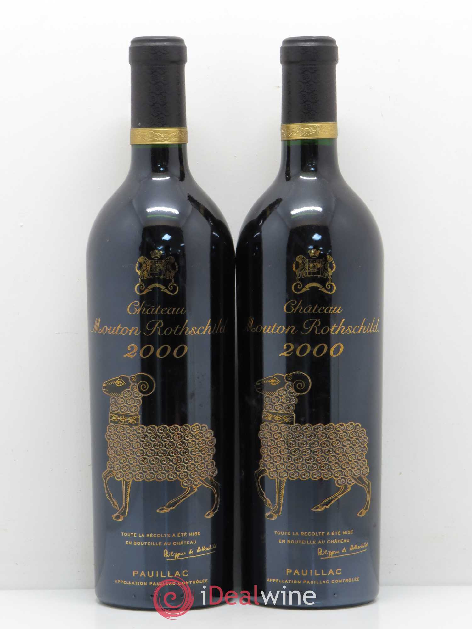 Château Mouton Rothschild 1er Grand Cru Classé 2000 - Lot de 2 bouteilles - 0