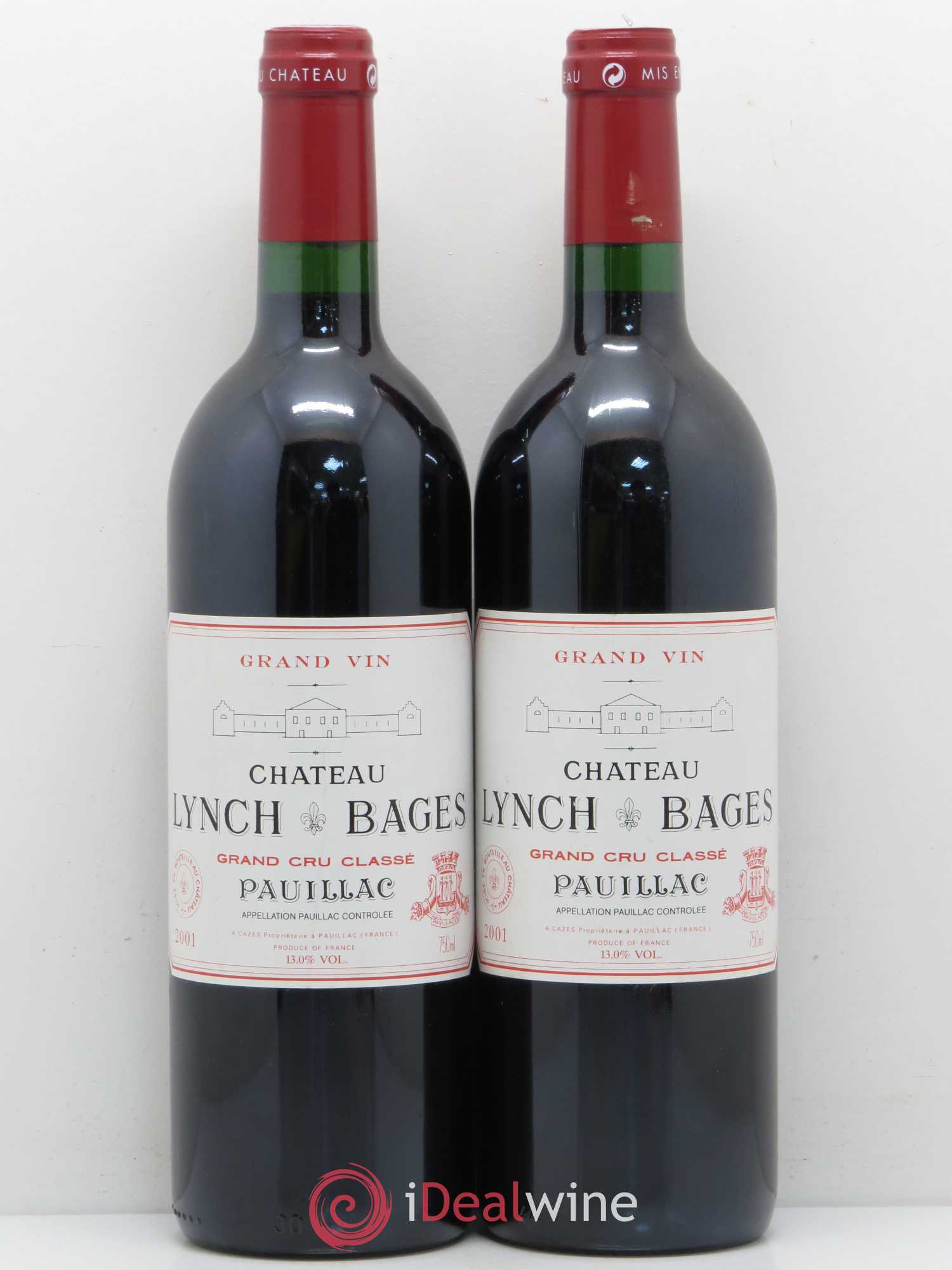 Château Lynch Bages 5ème Grand Cru Classé 2001 - Lot de 2 bouteilles - 0