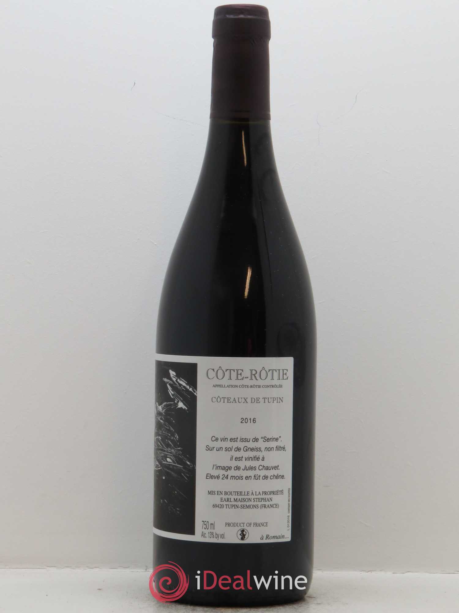 Côte-Rôtie Coteaux de Tupin Jean-Michel Stephan 2016 - Lot de 1 bouteille - 1