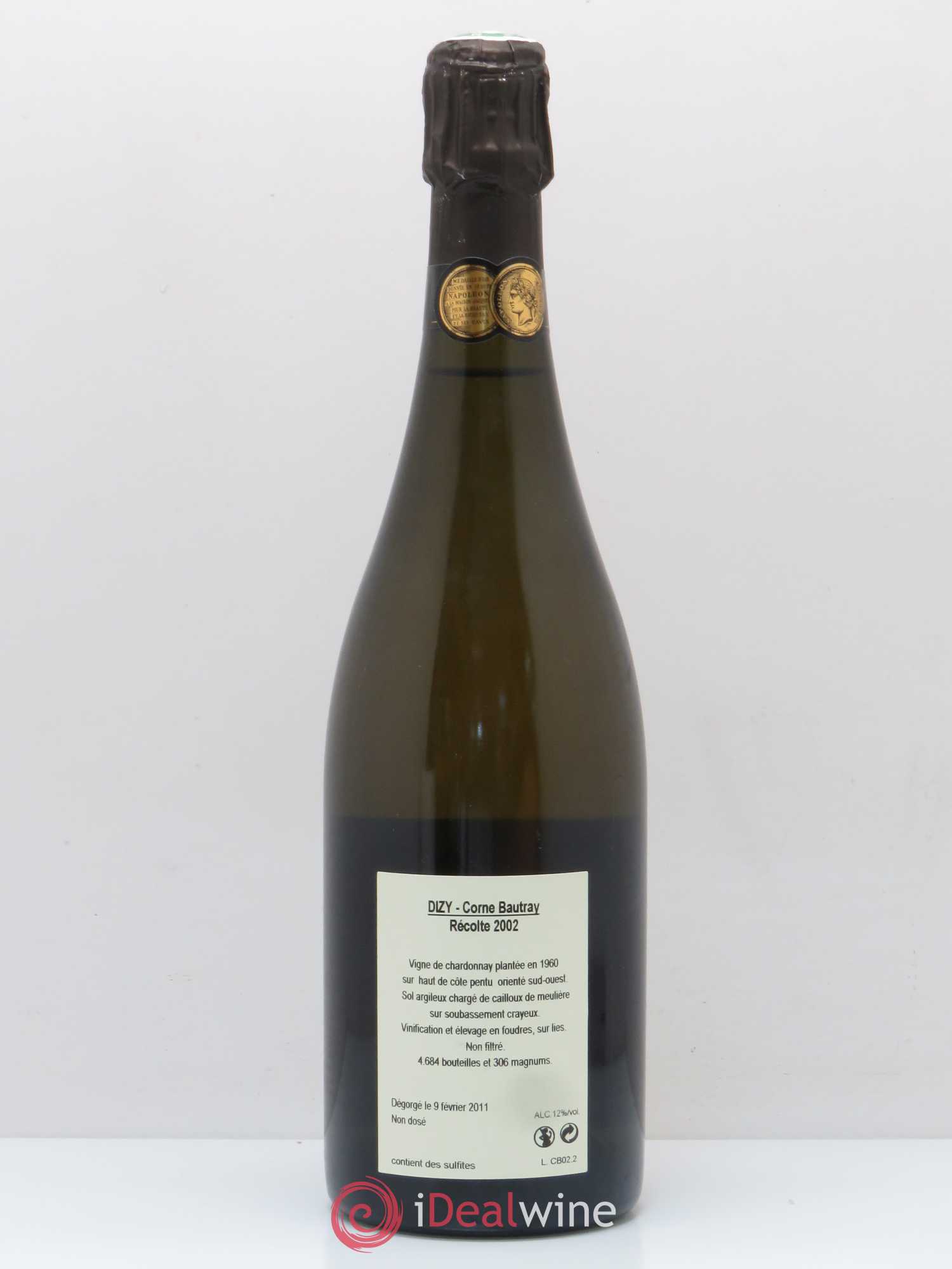 Dizy Corne Bautray Extra-Brut Jacquesson 2002 - Lot de 1 bouteille - 1