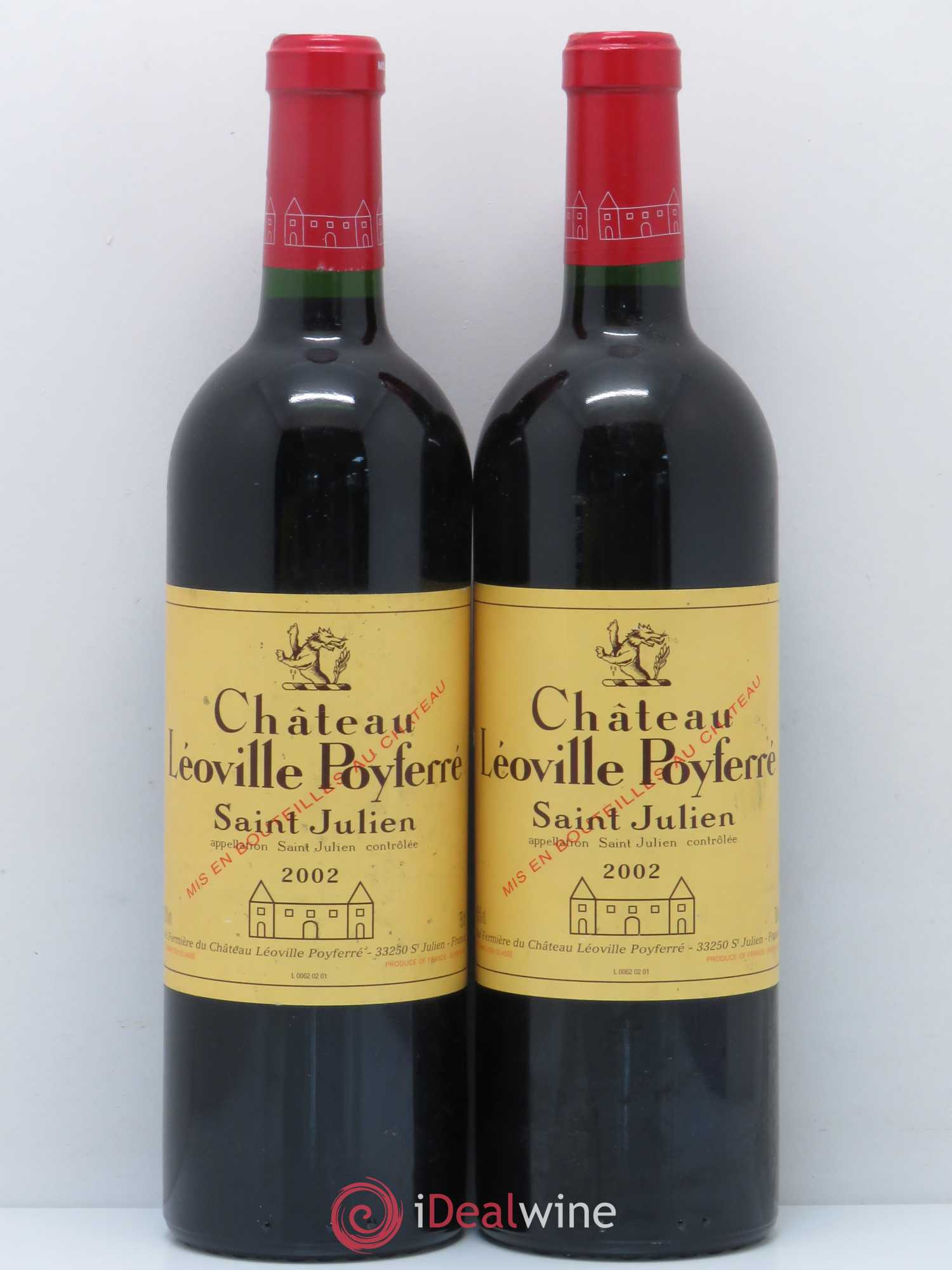 Château Léoville Poyferré 2ème Grand Cru Classé 2002 - Lot de 2 bouteilles - 0