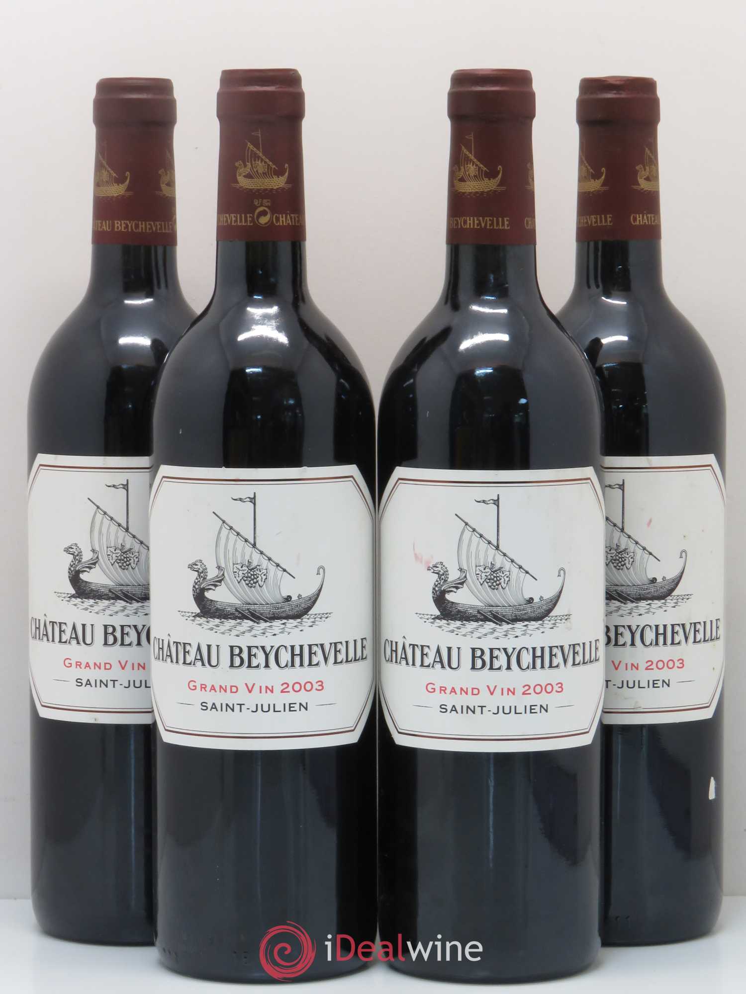 Château Beychevelle 4ème Grand Cru Classé 2003 - Lot de 4 bouteilles - 0