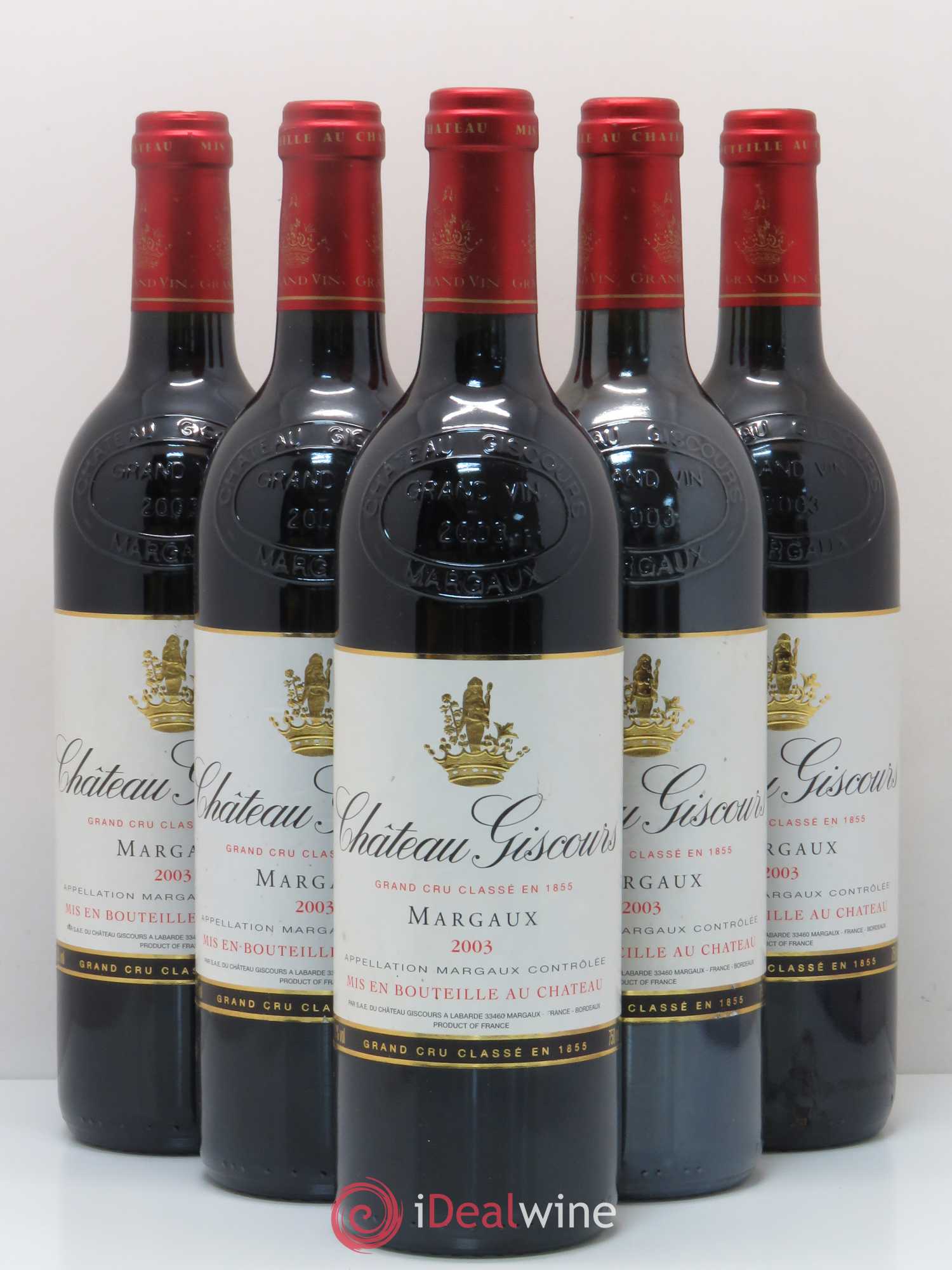 Château Giscours 3ème Grand Cru Classé 2003 - Lot de 5 bouteilles - 0