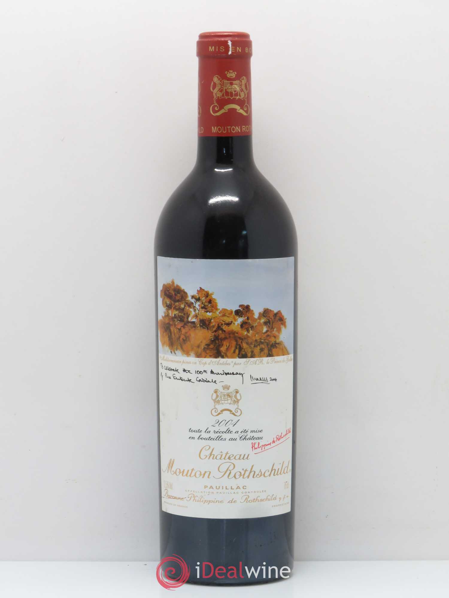 Château Mouton Rothschild 1er Grand Cru Classé 2004 - Lot de 1 bouteille - 0