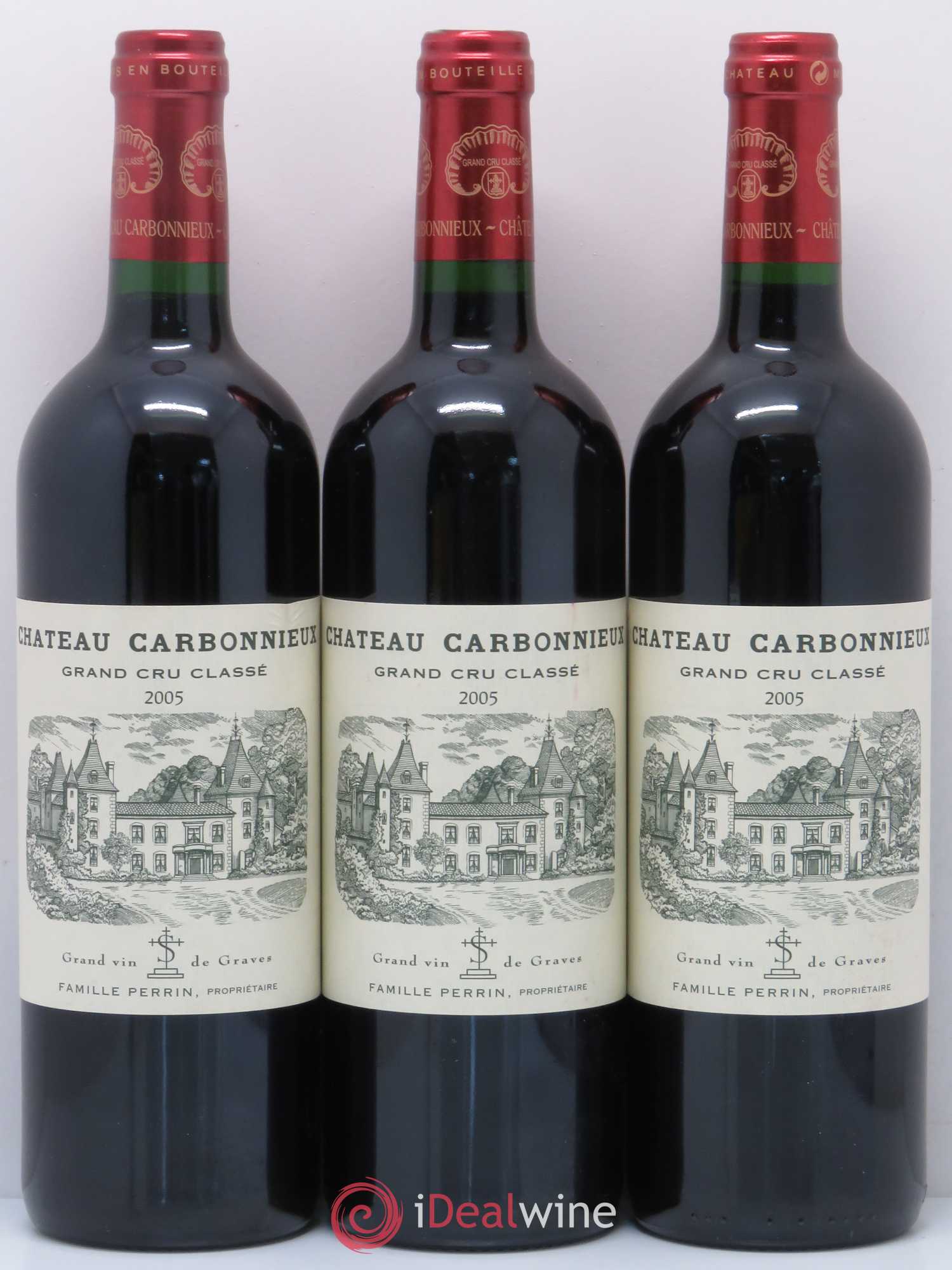 Château Carbonnieux Cru Classé de Graves 2005 - Lot de 3 bouteilles - 0