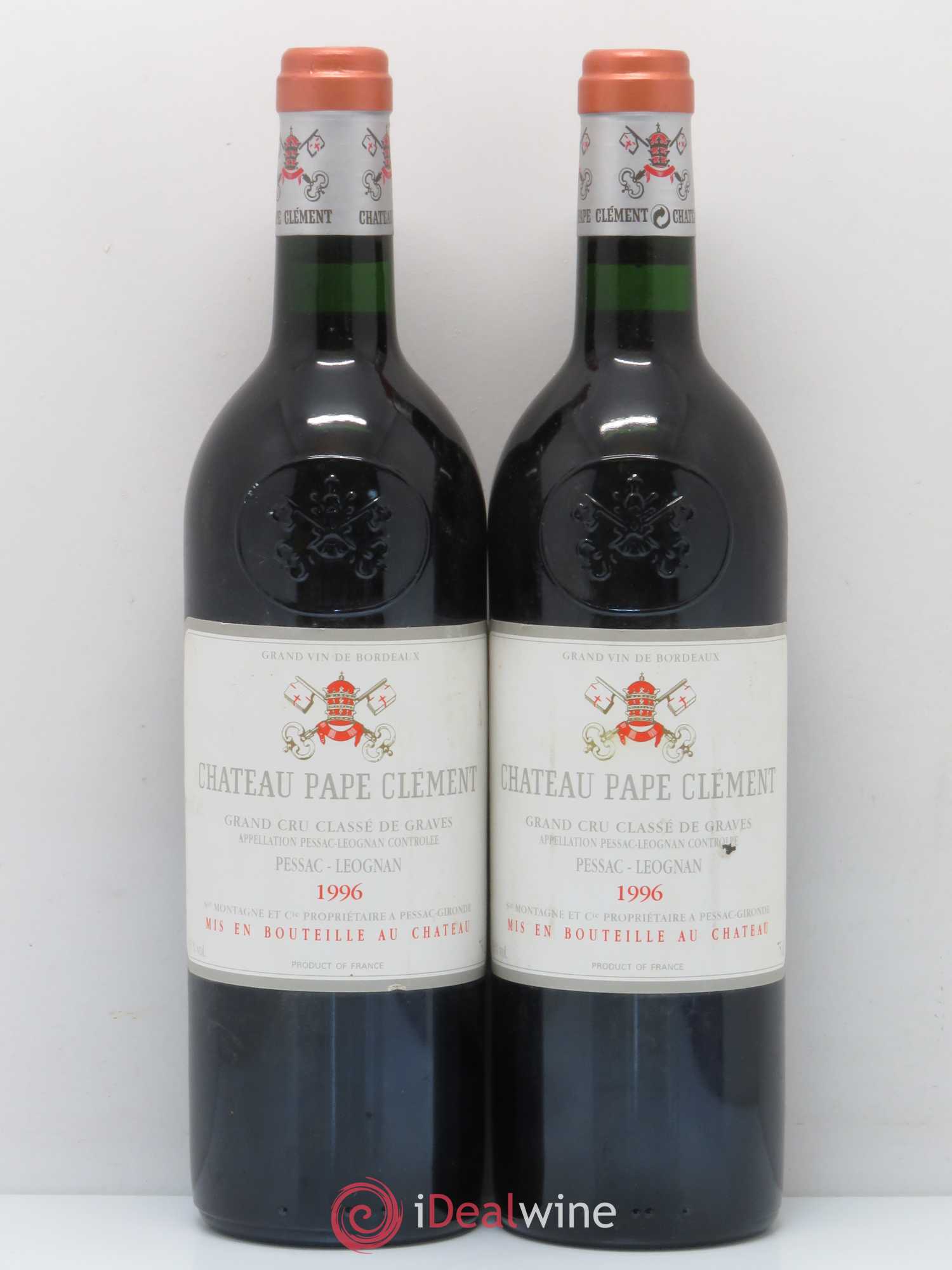 Château Pape Clément Cru Classé de Graves (sans prix de réserve) 1996 - Lot de 2 bouteilles - 0