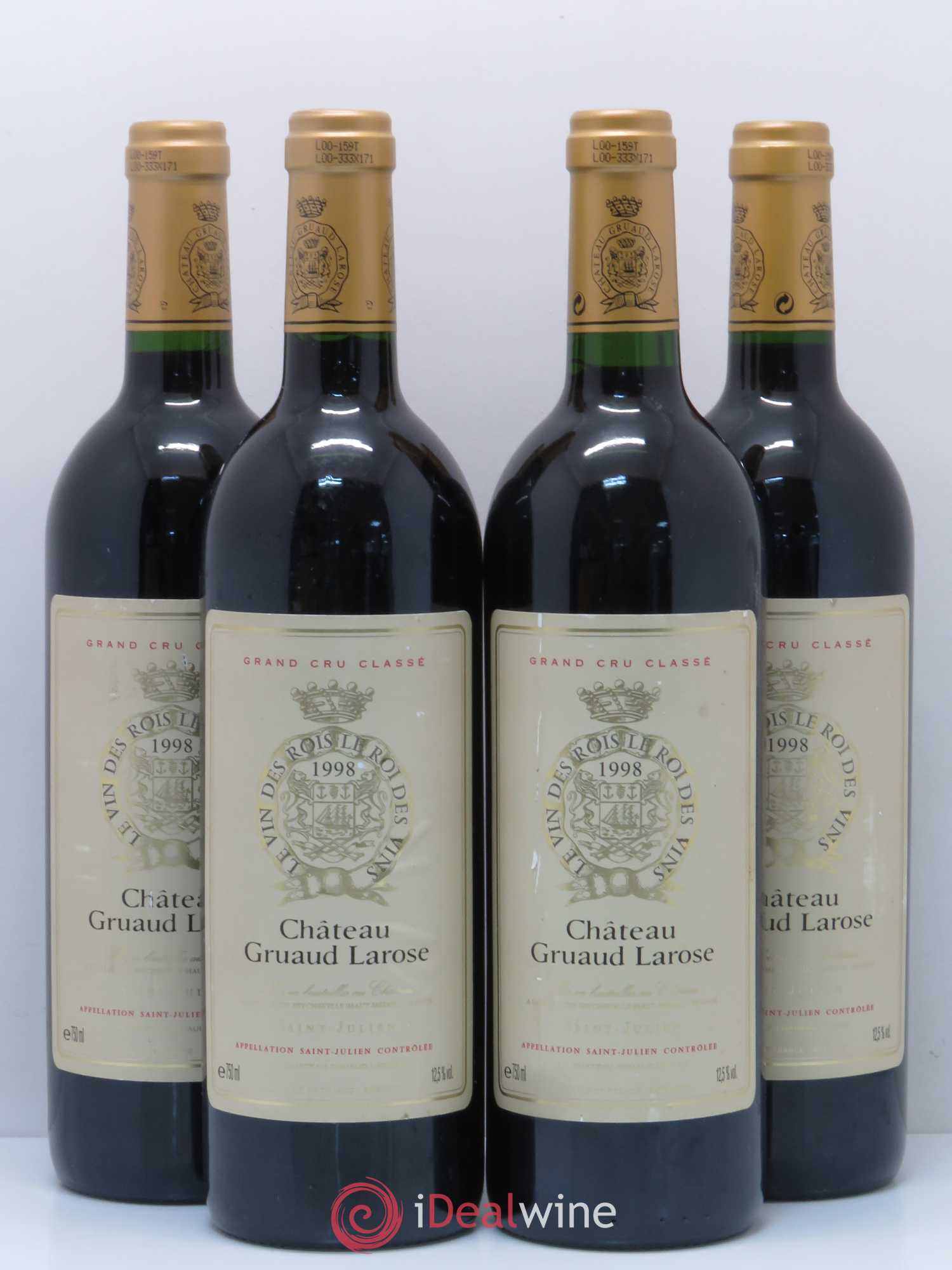 Château Gruaud Larose 2ème Grand Cru Classé 1998 - Lot de 4 bouteilles - 0