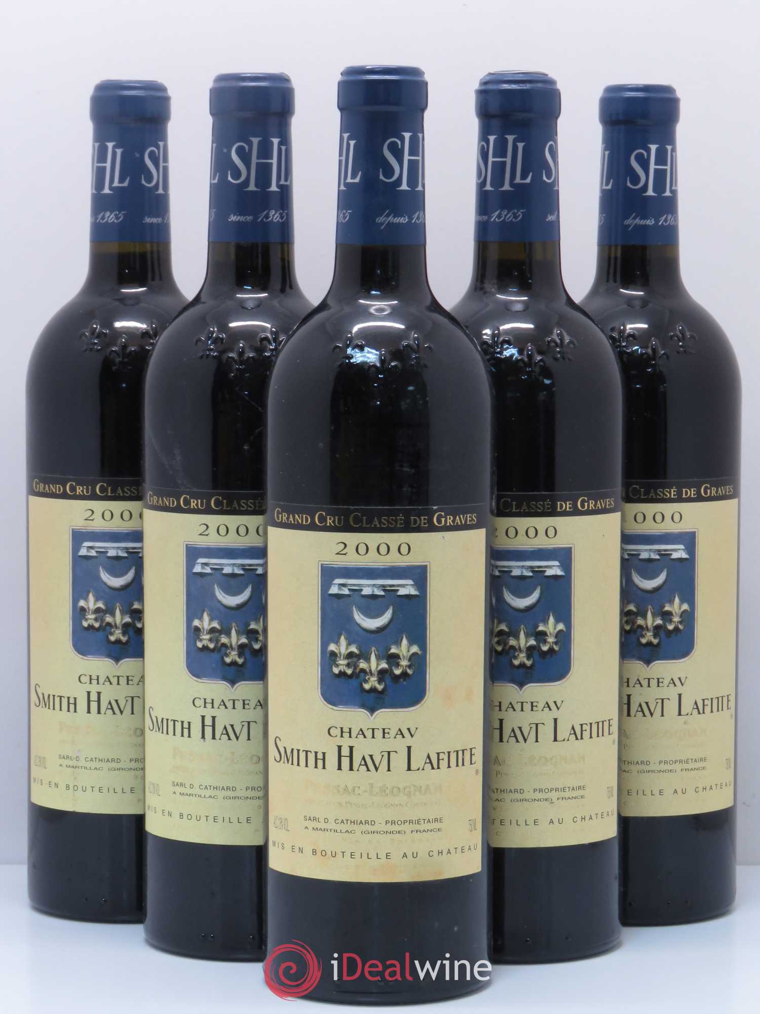 Château Smith Haut Lafitte Cru Classé de Graves 2000 - Lot de 5 bouteilles - 0