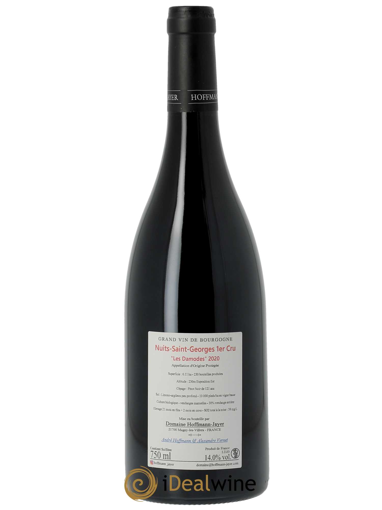 Nuits-Saint-Georges 1er Cru Les Damodes Hoffmann-Jayer (anciennement Jayer-Gilles) 2020 - Lot of 1 bottle - 1