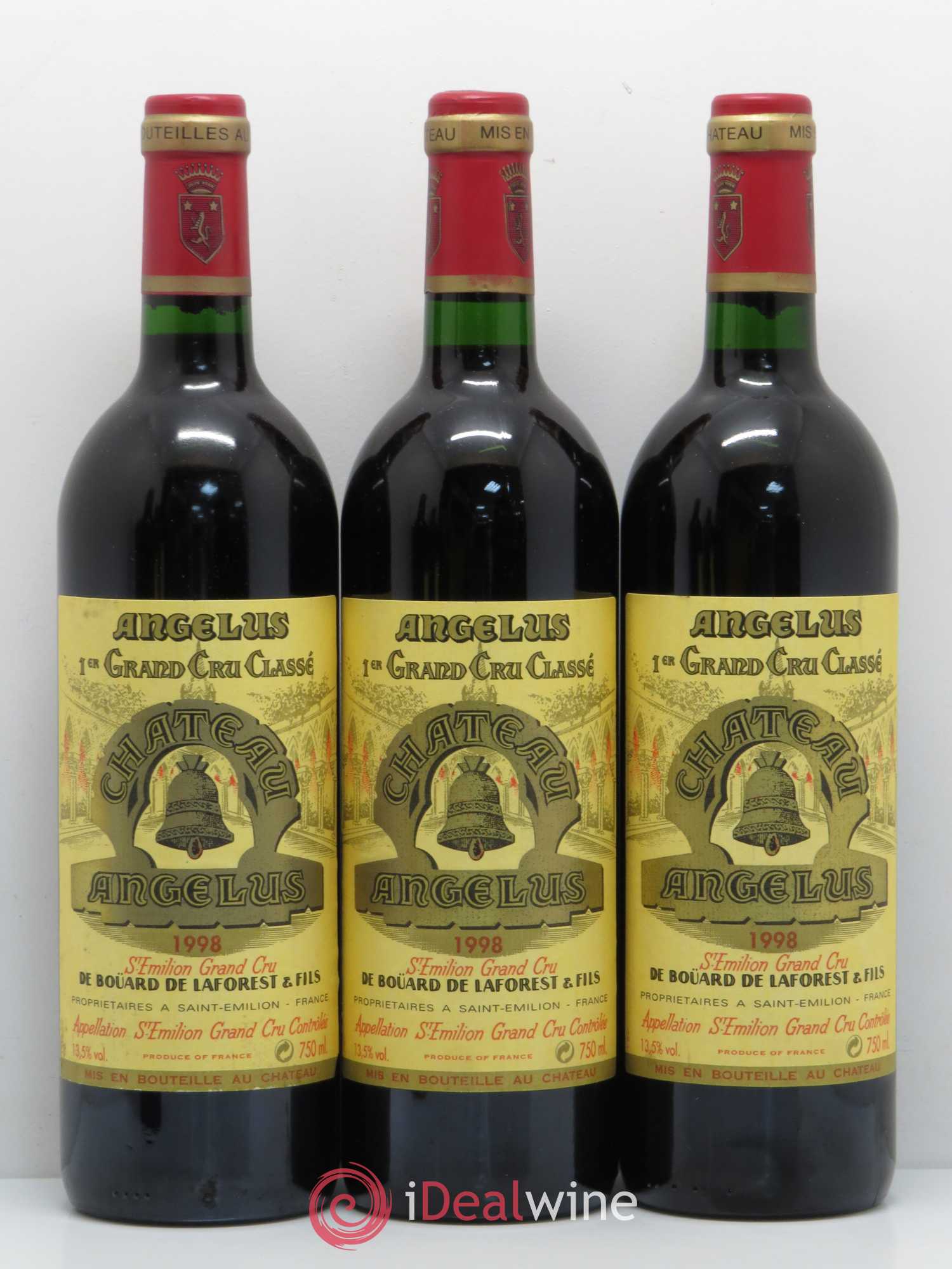 Château Angélus 1er Grand Cru Classé A 1998 - Lot de 6 bouteilles - 1