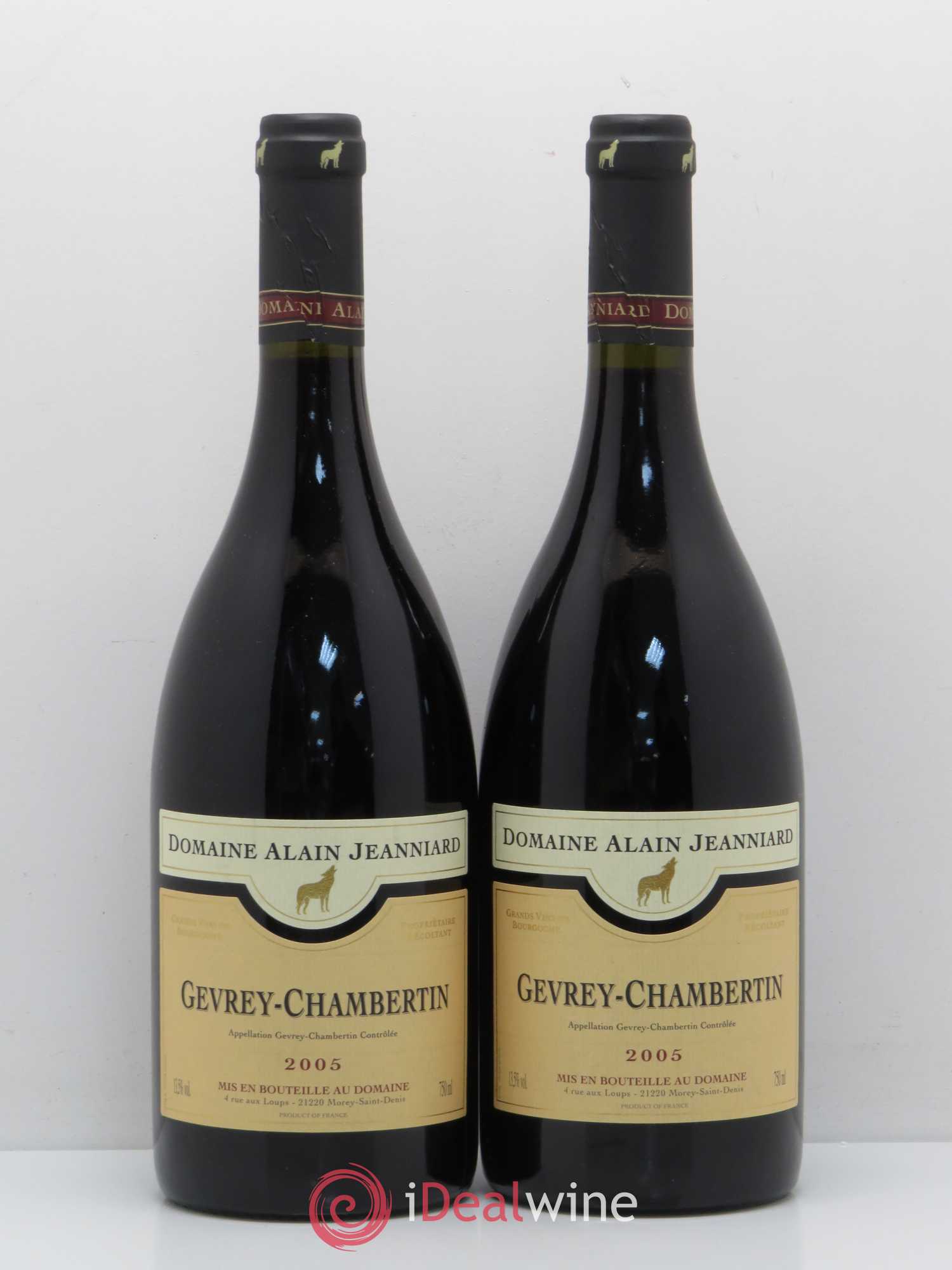 Gevrey-Chambertin Alain Jeanniard (sans prix de réserve) 2005 - Posten von 2 Flaschen - 0