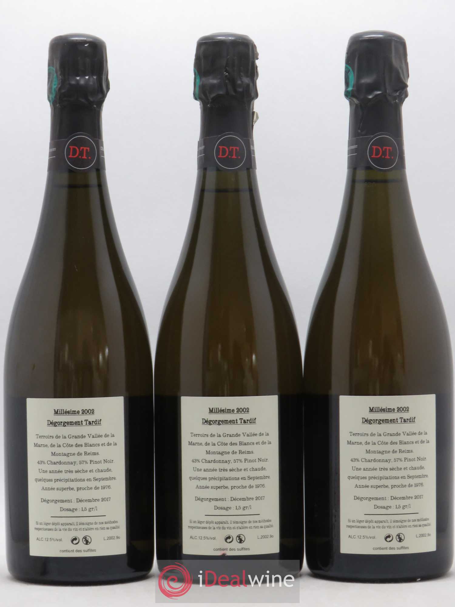 Dégorgement Tardif Jacquesson 2002 - Lot de 3 bouteilles - 1