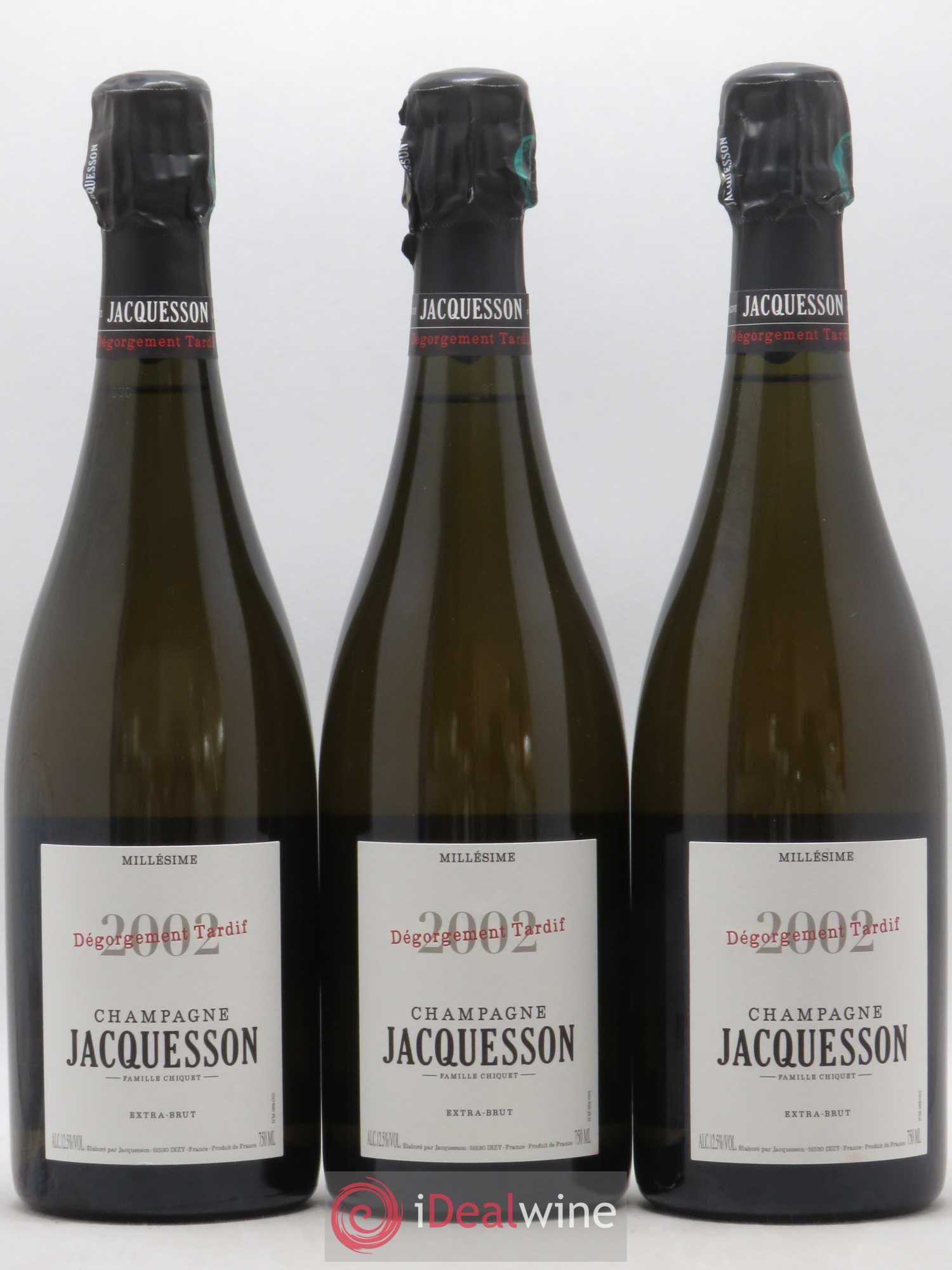 Dégorgement Tardif Jacquesson 2002 - Lot de 3 bouteilles - 0