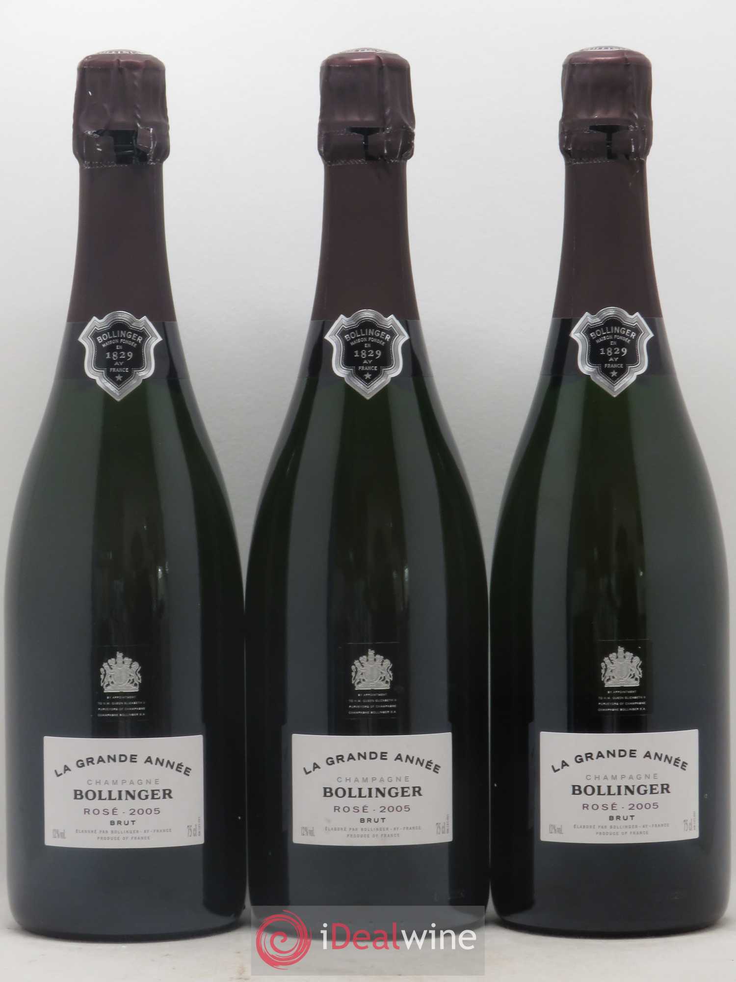 Grande Année Brut Bollinger 2005 - Lot de 3 bouteilles - 0