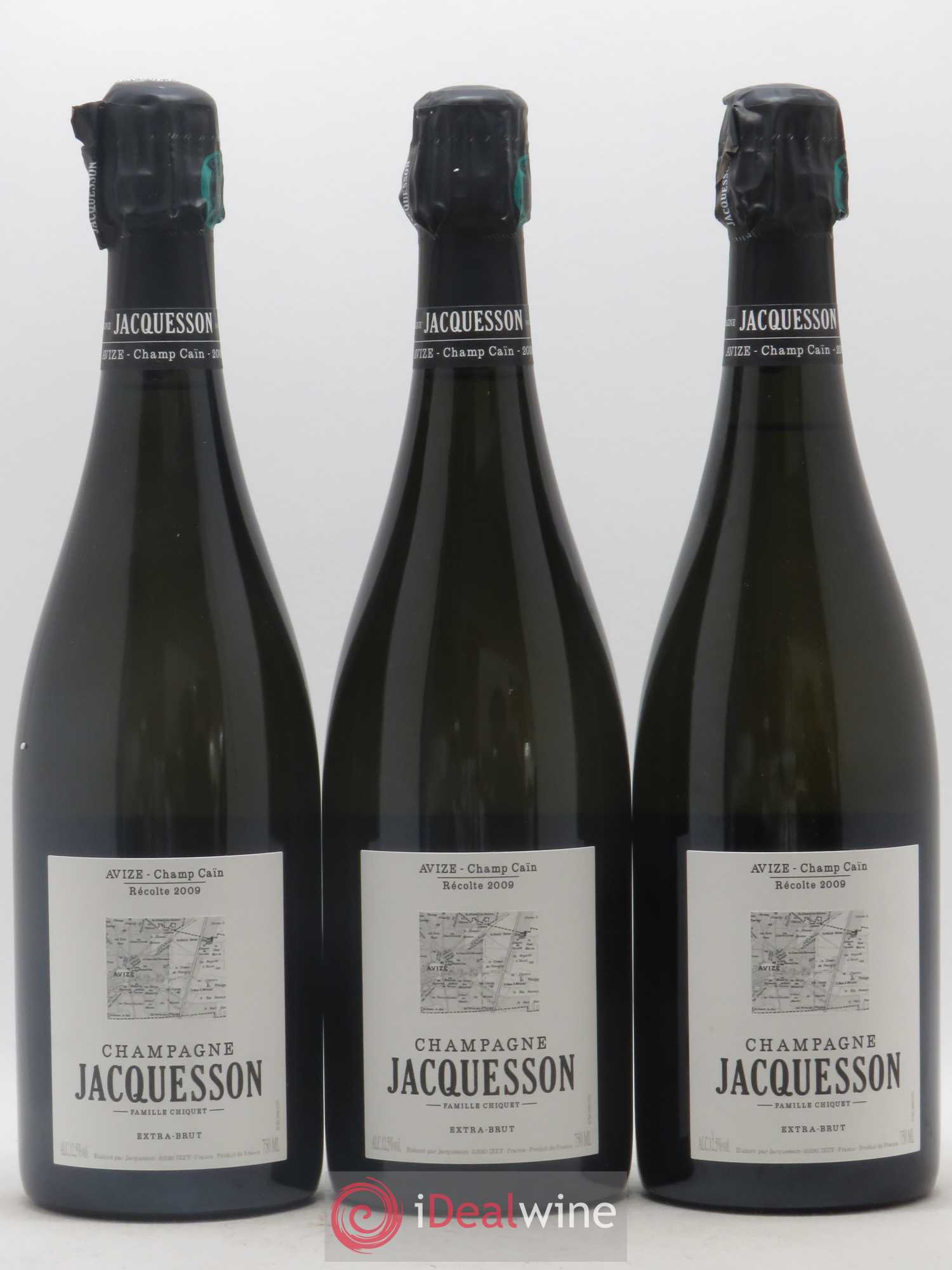 Avize Champ Caïn Extra-Brut Jacquesson 2009 - Lot de 3 bouteilles - 0