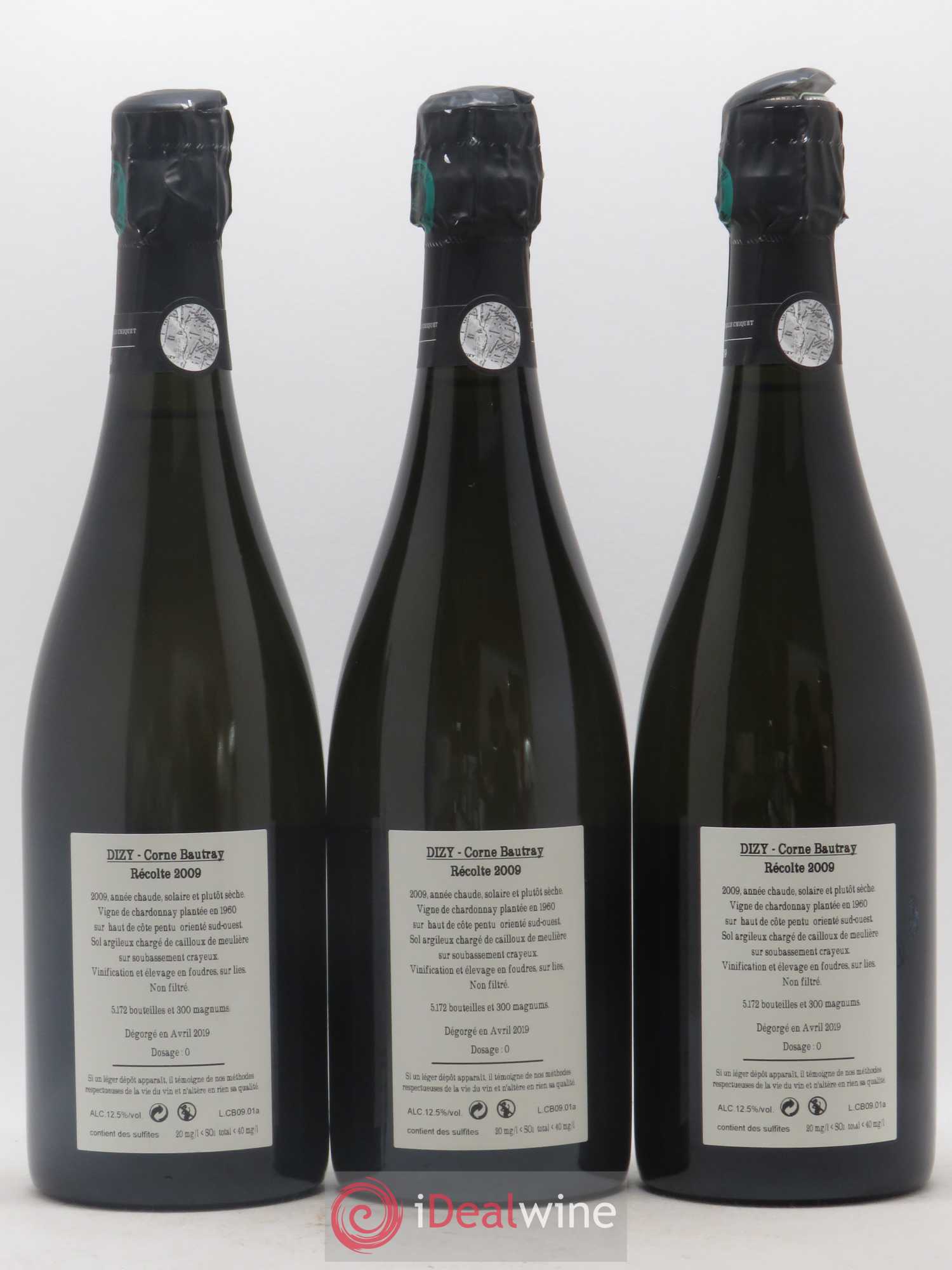 Dizy Corne Bautray Extra-Brut Jacquesson 2009 - Lot de 3 bouteilles - 1