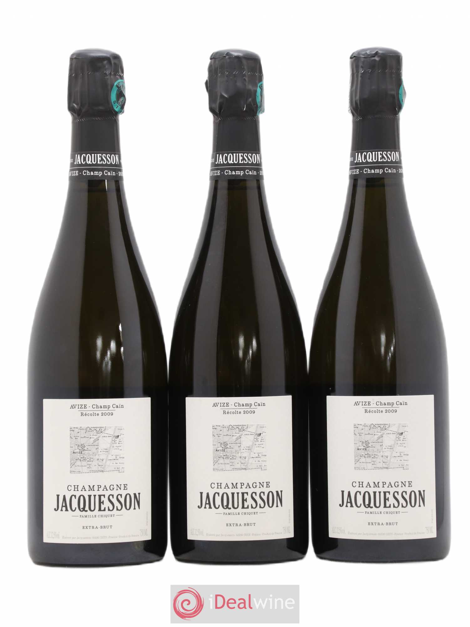 Avize Champ Caïn Extra-Brut Jacquesson 2009 - Lot de 3 bouteilles - 0