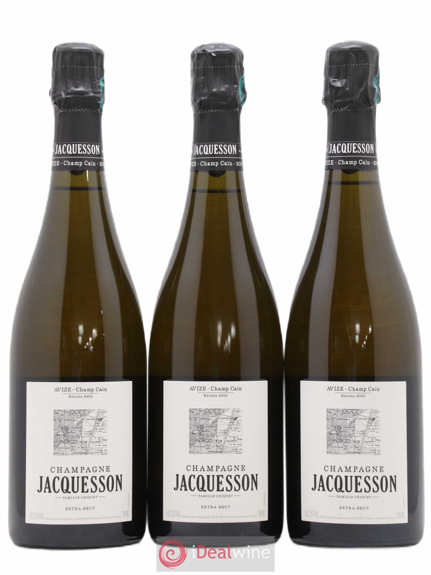 Avize Champ Caïn Extra-Brut Jacquesson 2005 - Lot de 3 bouteilles - 0