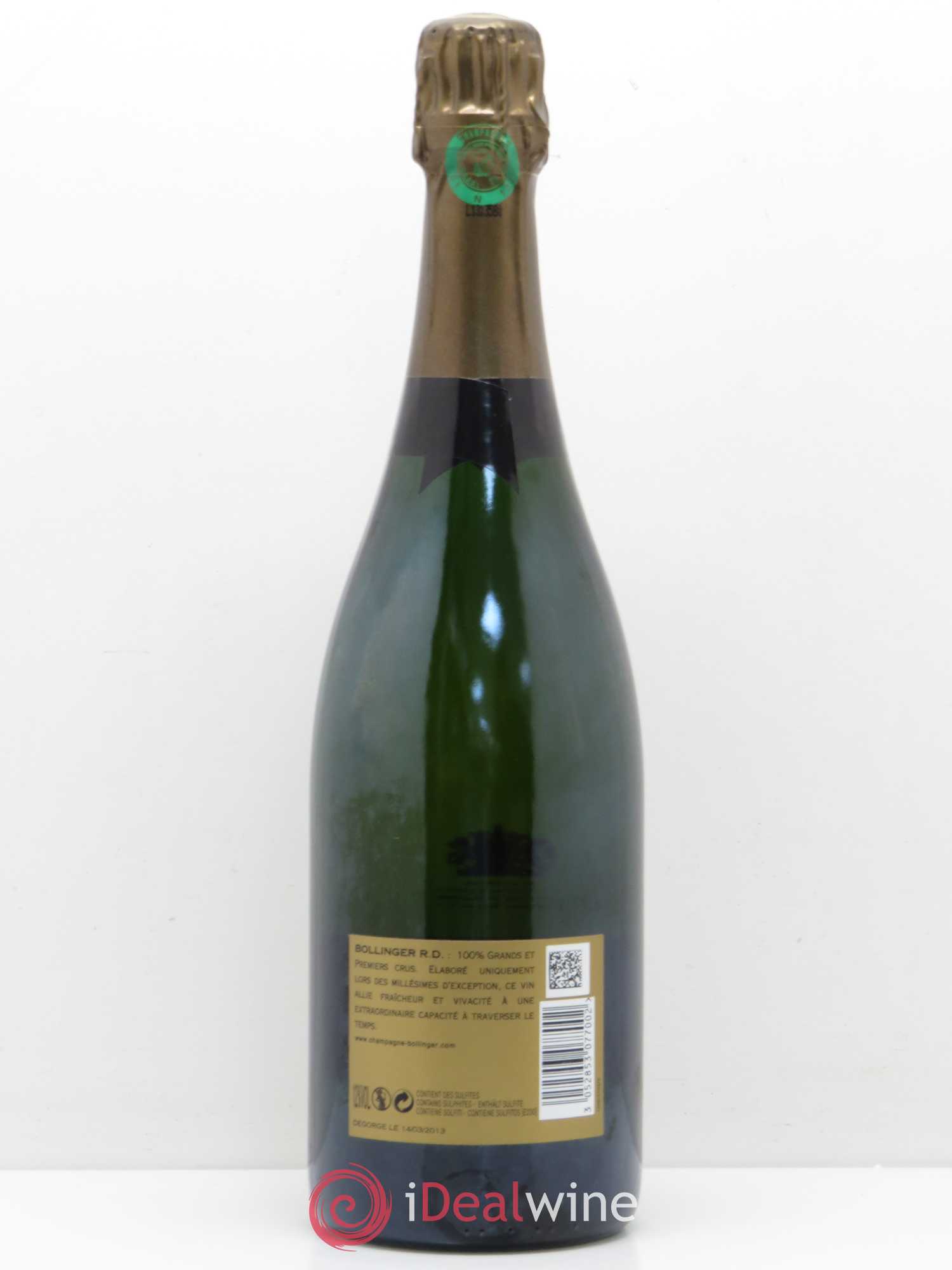 R.D. Extra-Brut Bollinger 1995 - Lot de 1 bouteille - 1