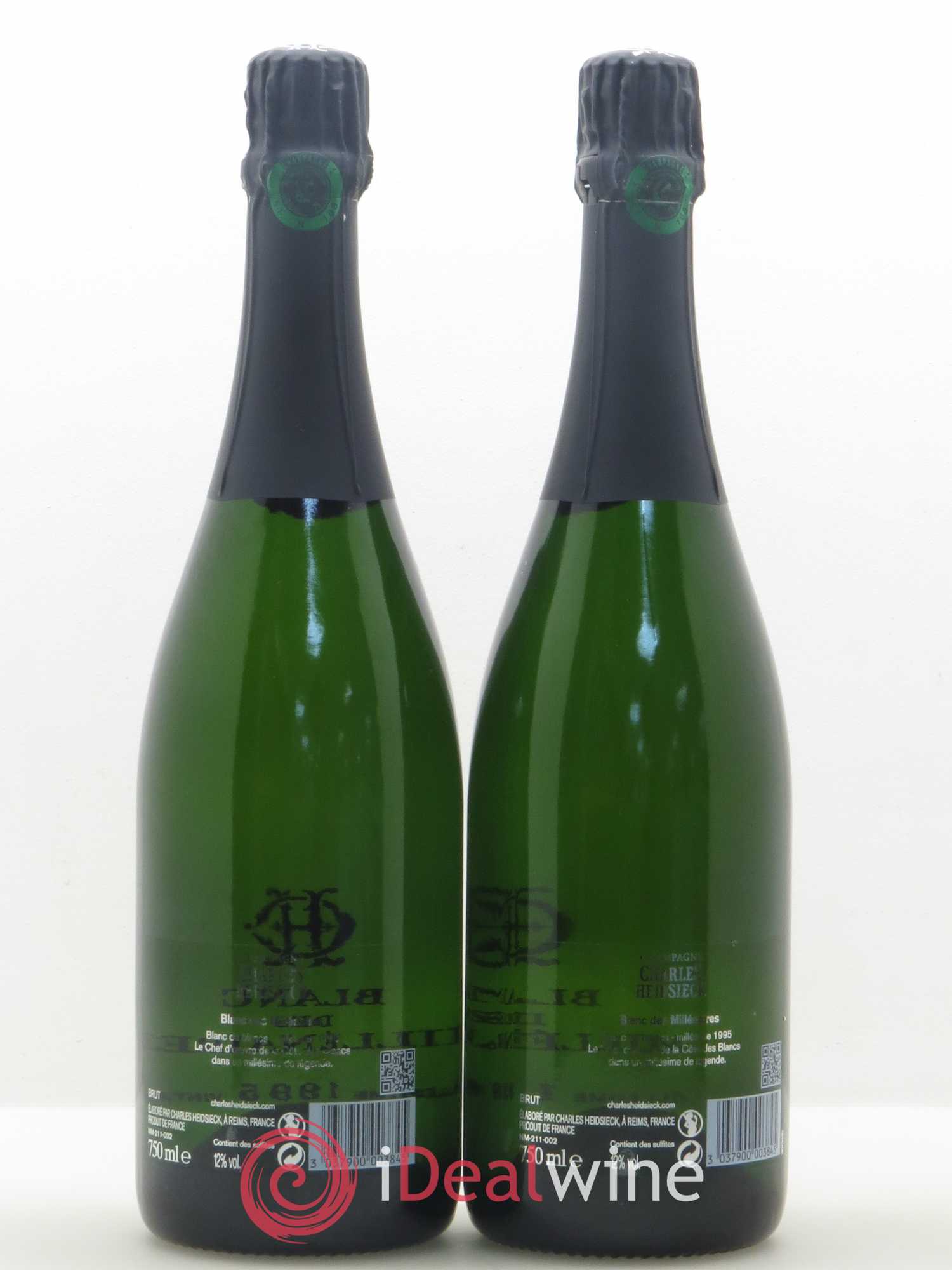 Blanc de Blancs Blanc des Millénaires Brut Charles Heidsieck 1995 - Lot de 2 bouteilles - 1