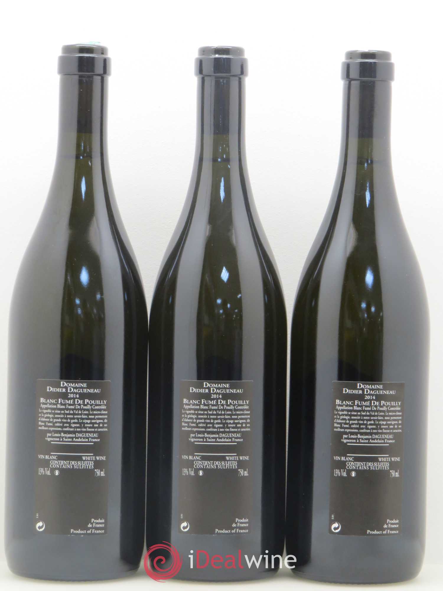 Vin de France (anciennement Pouilly-Fumé) Silex Dagueneau (Domaine Didier - Louis-Benjamin) 2014 - Lot de 3 bouteilles - 1