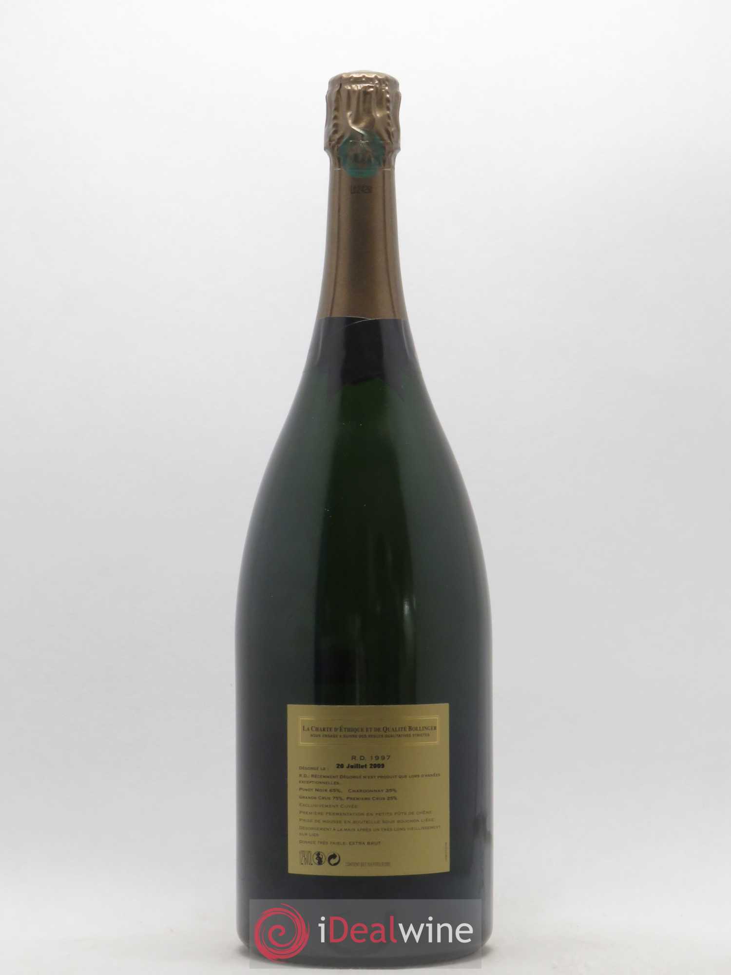 R.D. Extra-Brut Bollinger 1997 - Posten von 1 Magnum - 1
