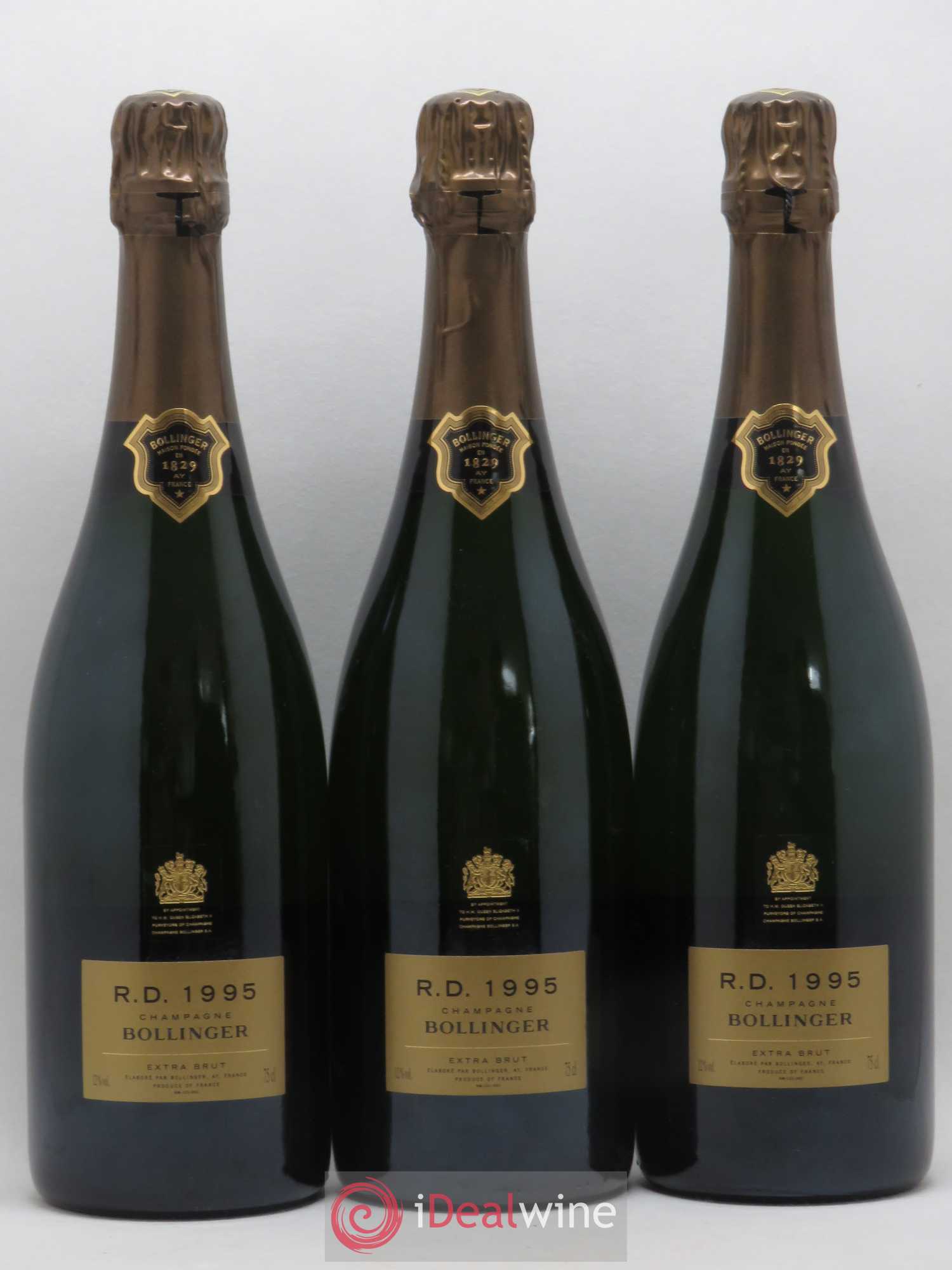 R.D. Extra-Brut Bollinger 1995 - Lot de 3 bouteilles - 0