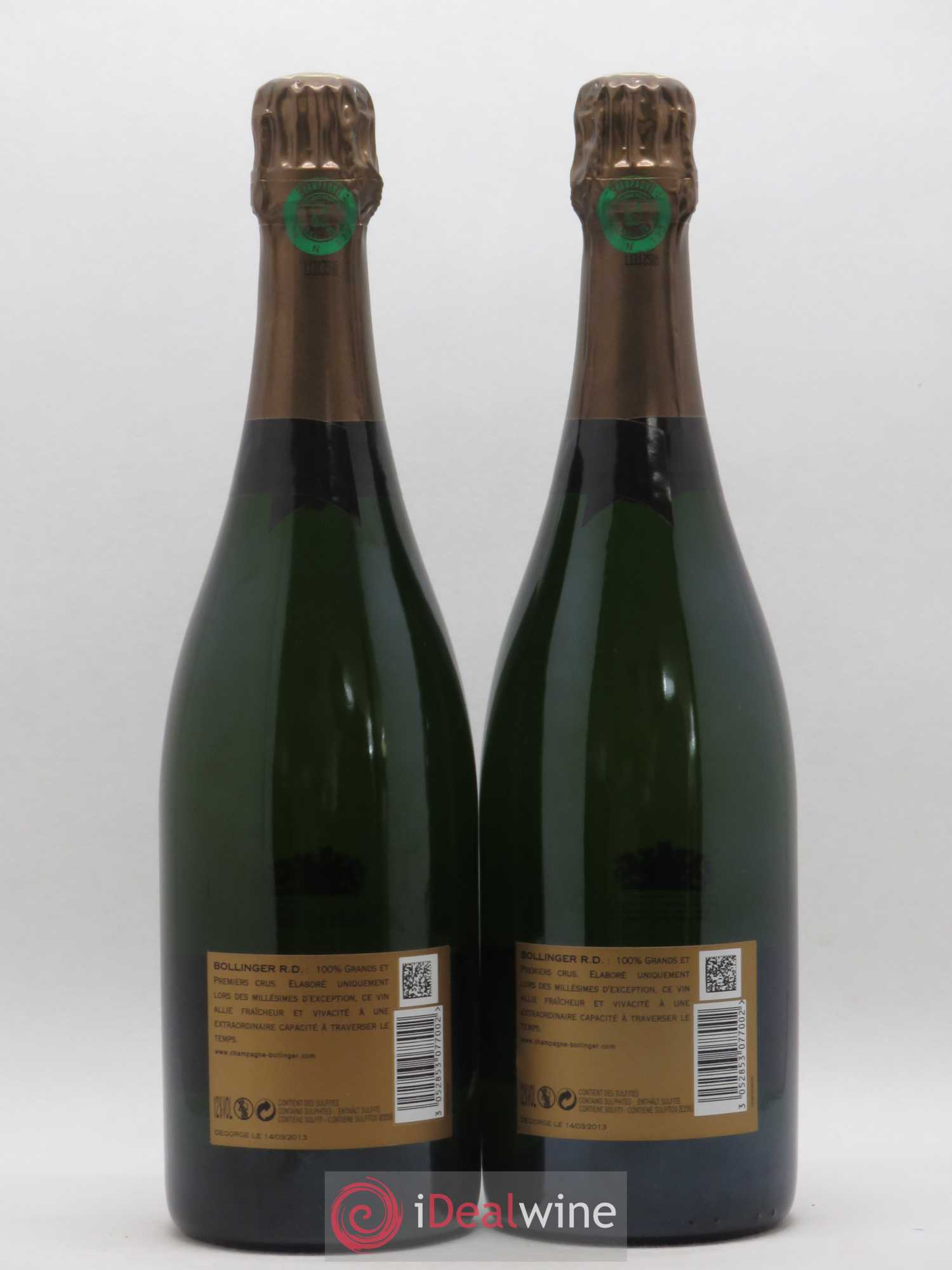 R.D. Extra-Brut Bollinger 1995 - Lot de 2 bouteilles - 1