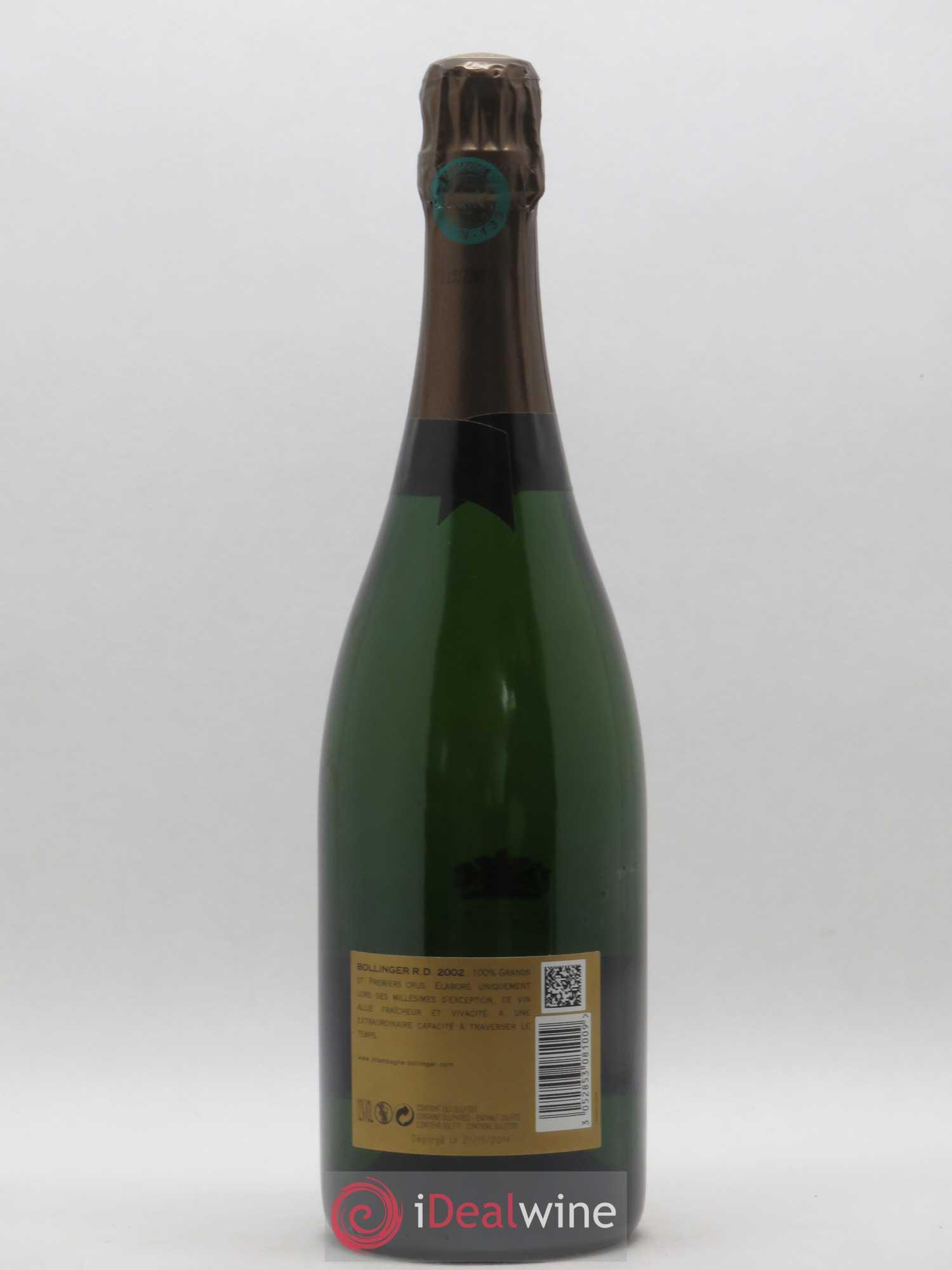 R.D. Extra-Brut Bollinger 2002 - Lot de 1 bouteille - 1
