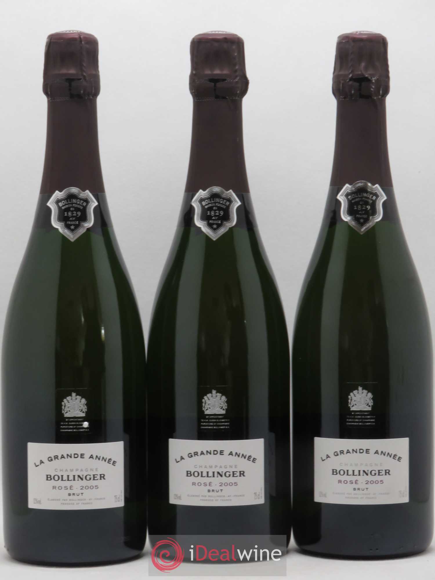 Grande Année Brut Bollinger 2005 - Lot de 3 bouteilles - 0
