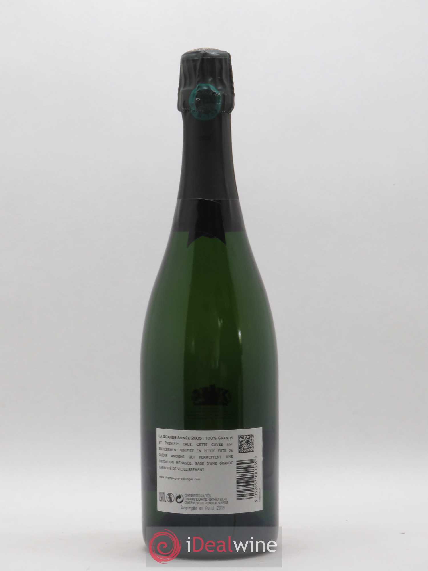 La Grande Année Brut Bollinger 2005 - Lot de 1 bouteille - 1
